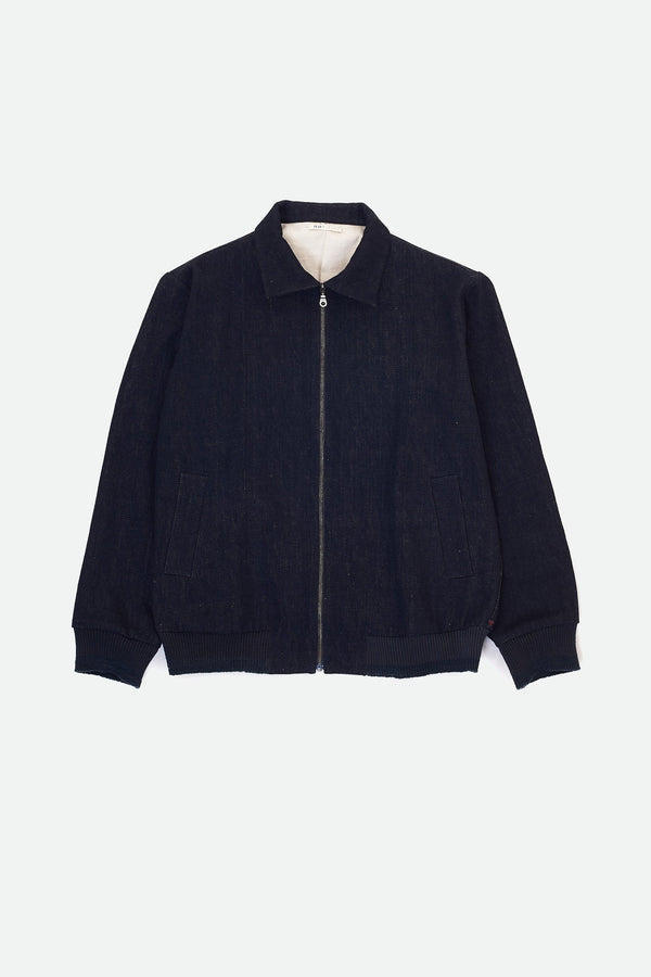 INDIGO DENIM BOMBER JACKET