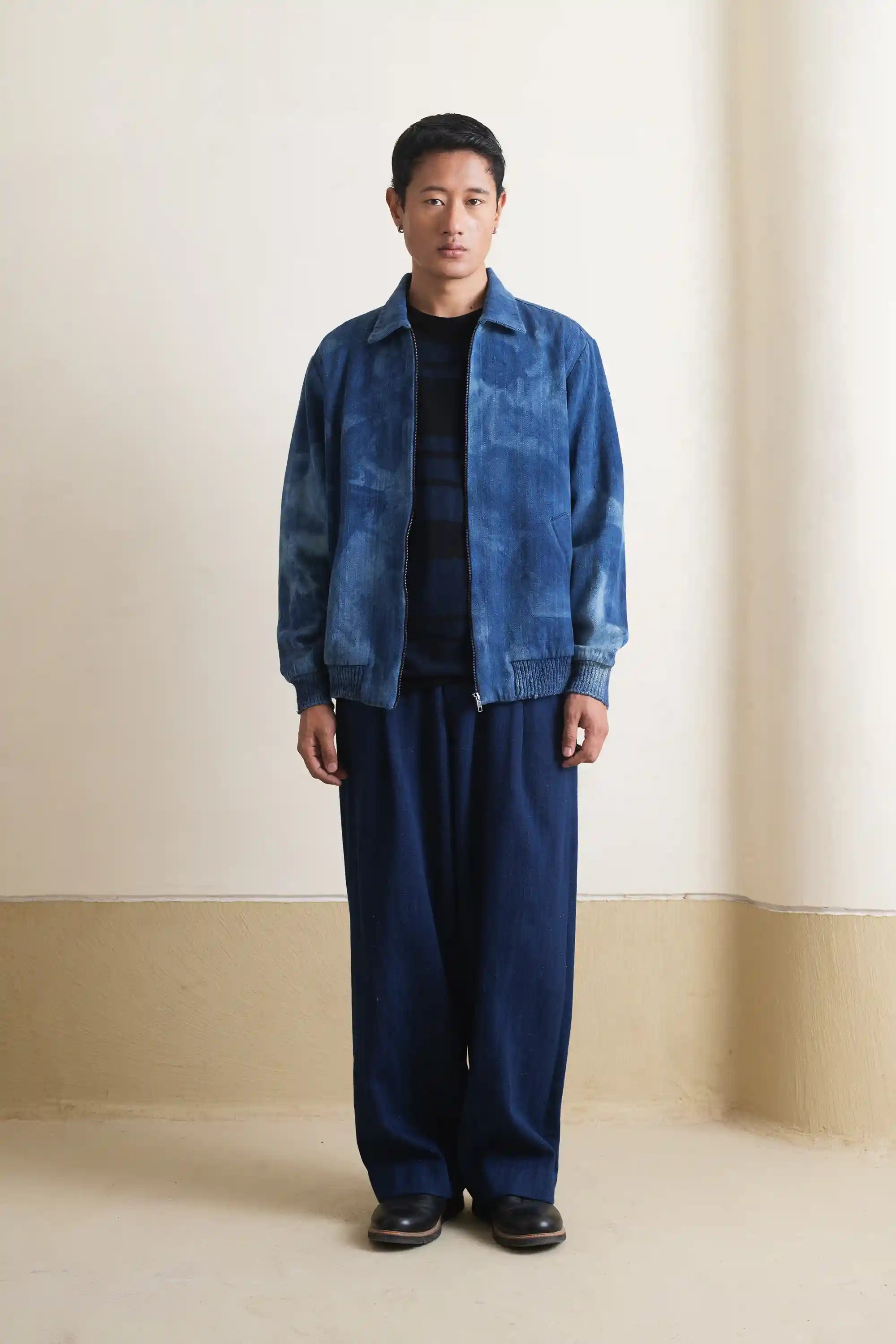 Nick Bomber Jacket in  Indigo