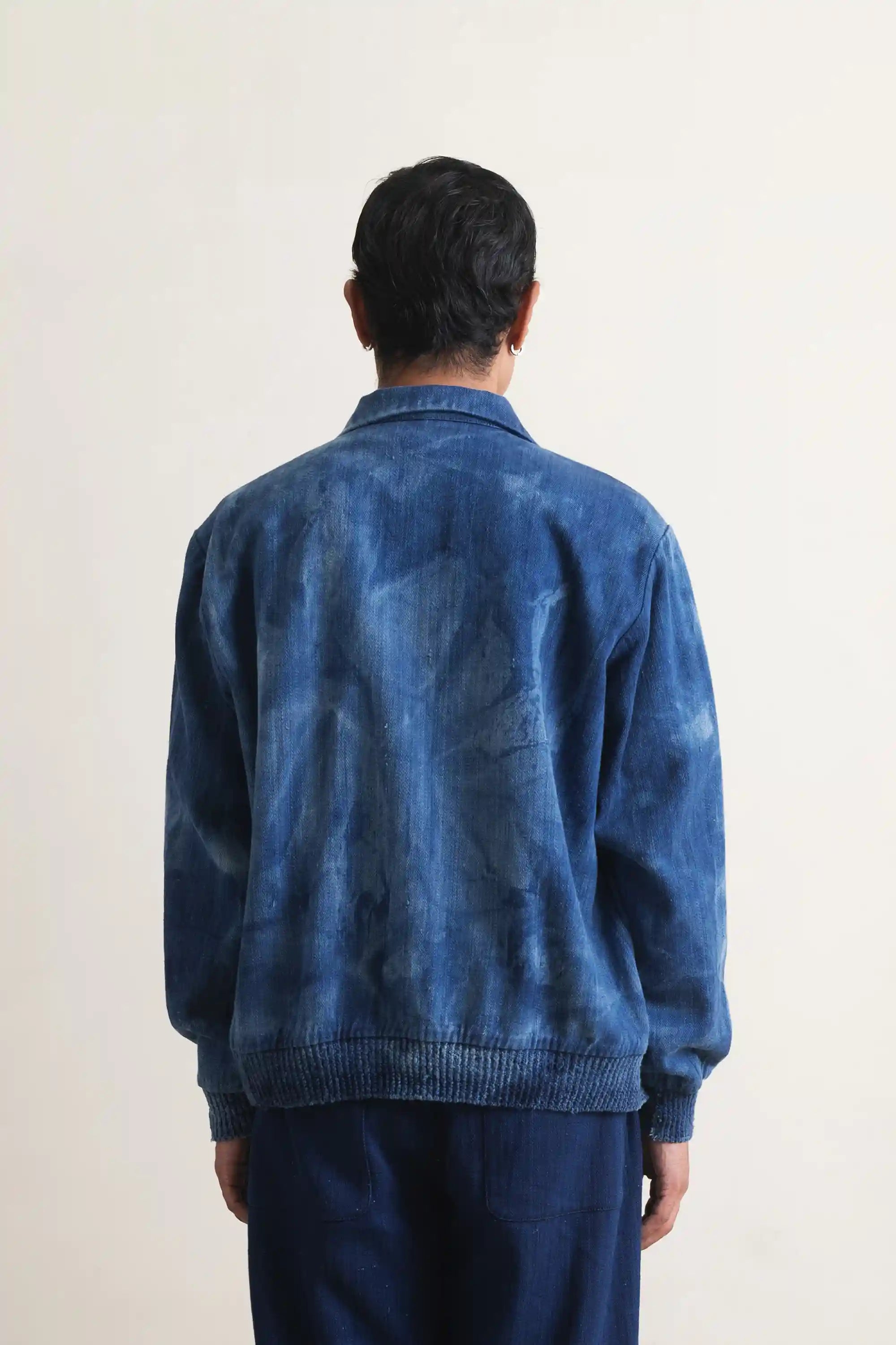 Nick Bomber Jacket in  Indigo