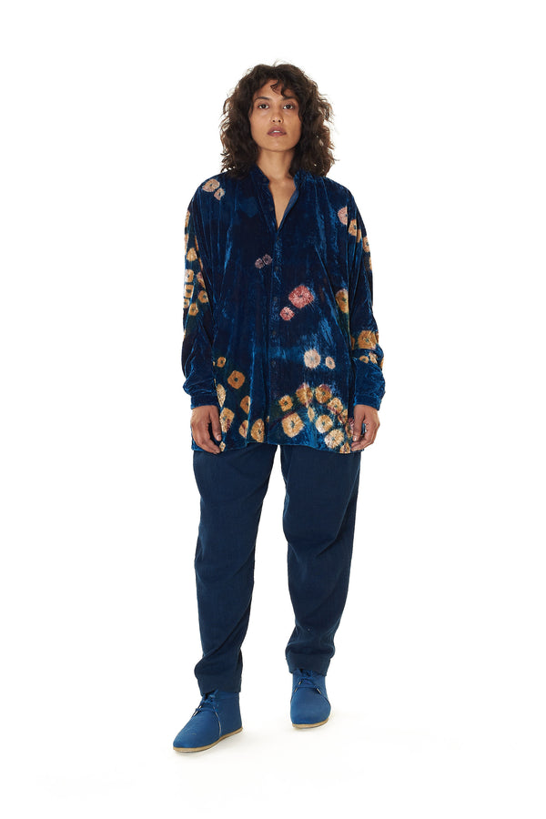 Bandhani Velvet Shirt