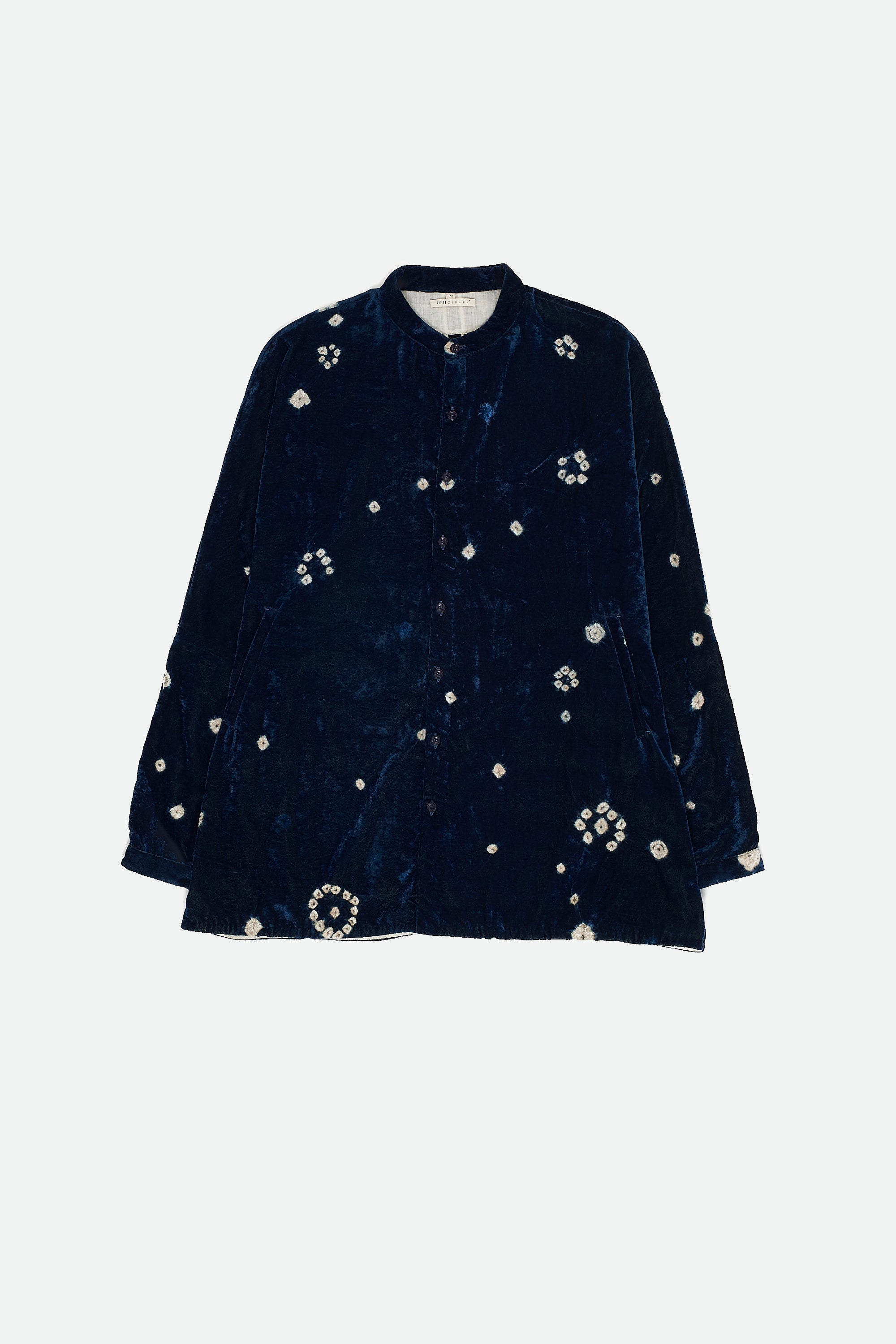 MEDIUM INDIGO VELVET BANDHINI SHIRT