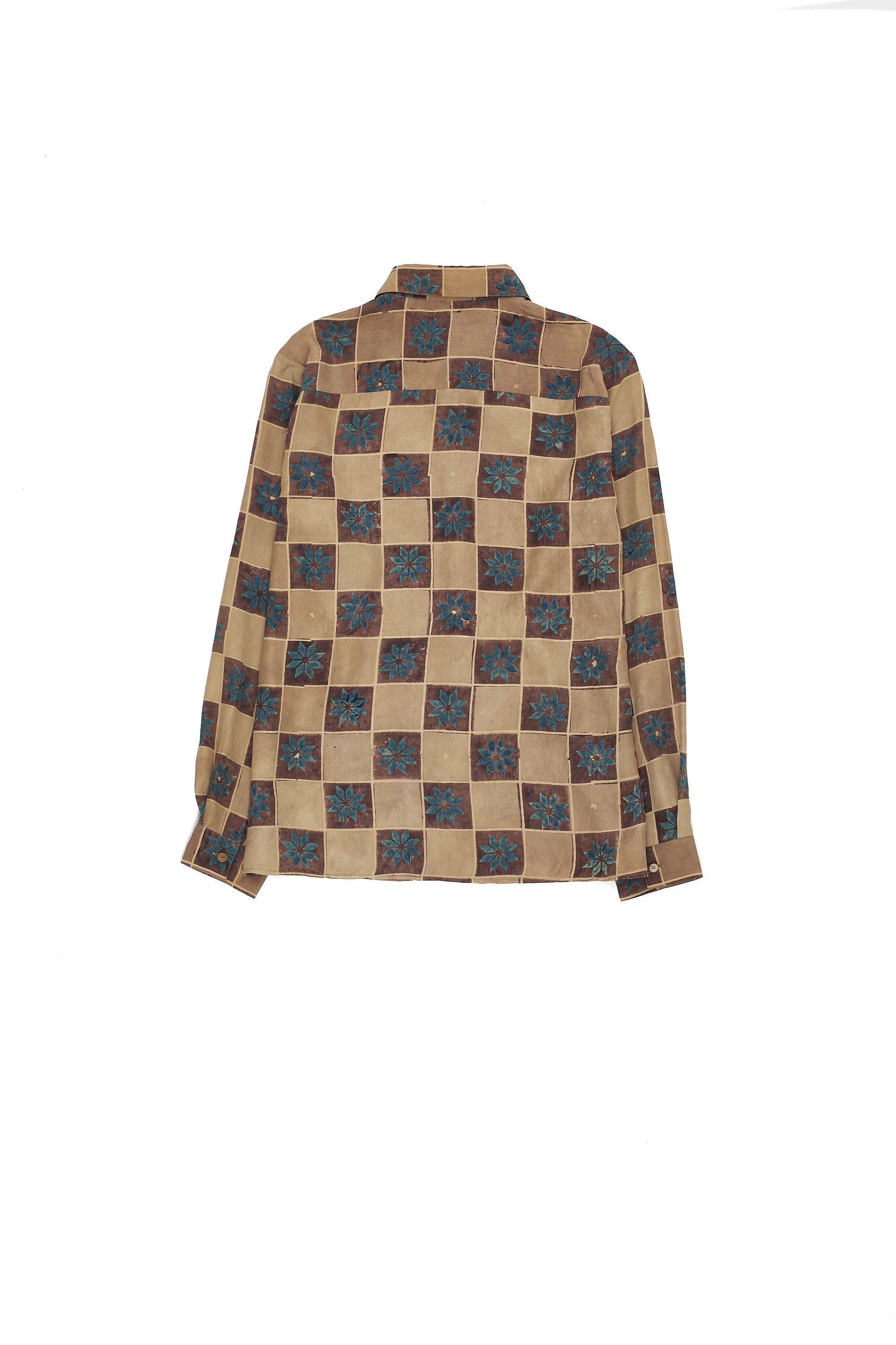 Multi-Colour Atthangudi Tile Inspired Block Print Mens Shirt