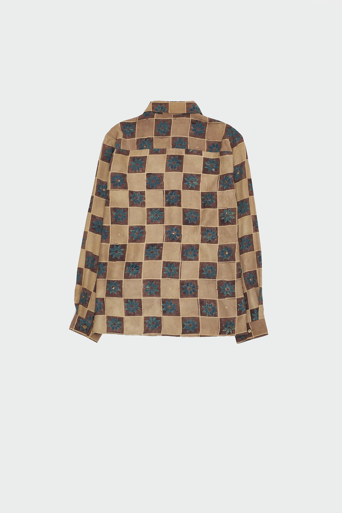 Multi-Colour Atthangudi Tile Inspired Block Print Mens Shirt