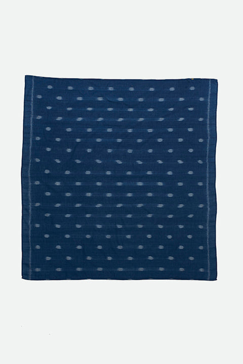 INDIGO IKAT COTTON SQUARE SCARF