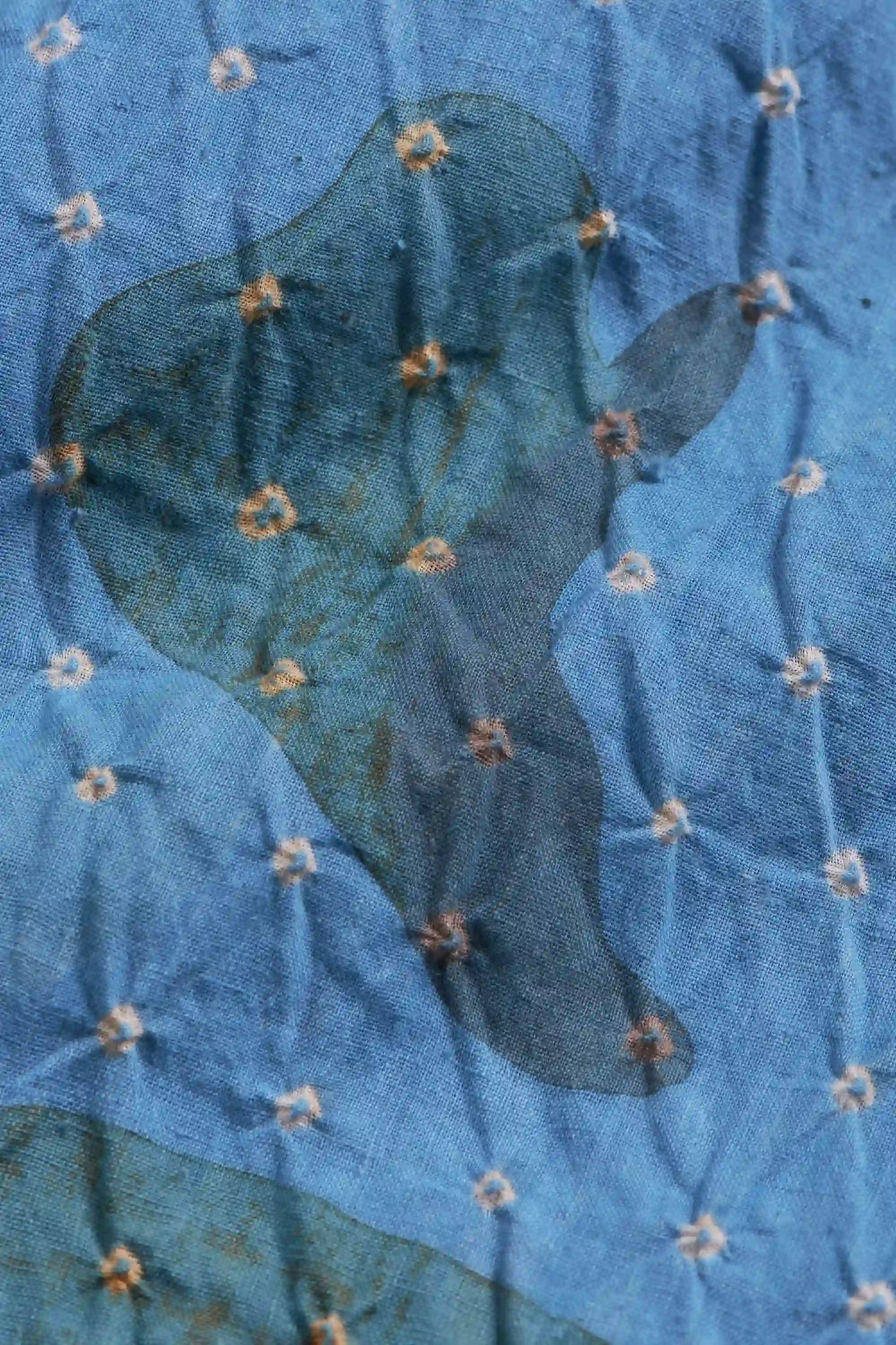 Fabric close-up with screen print