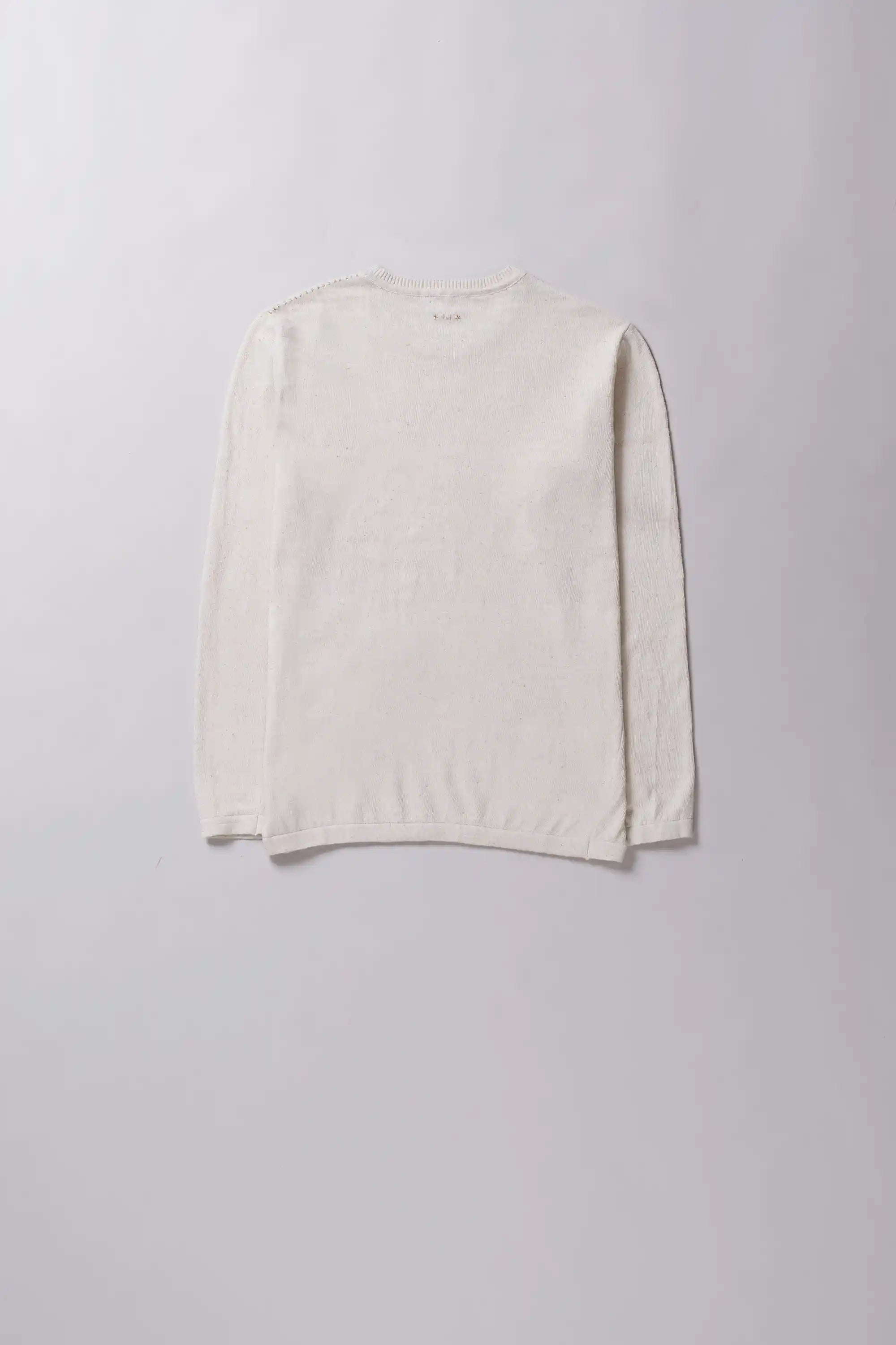 Back image of ecru cotton t-shirt