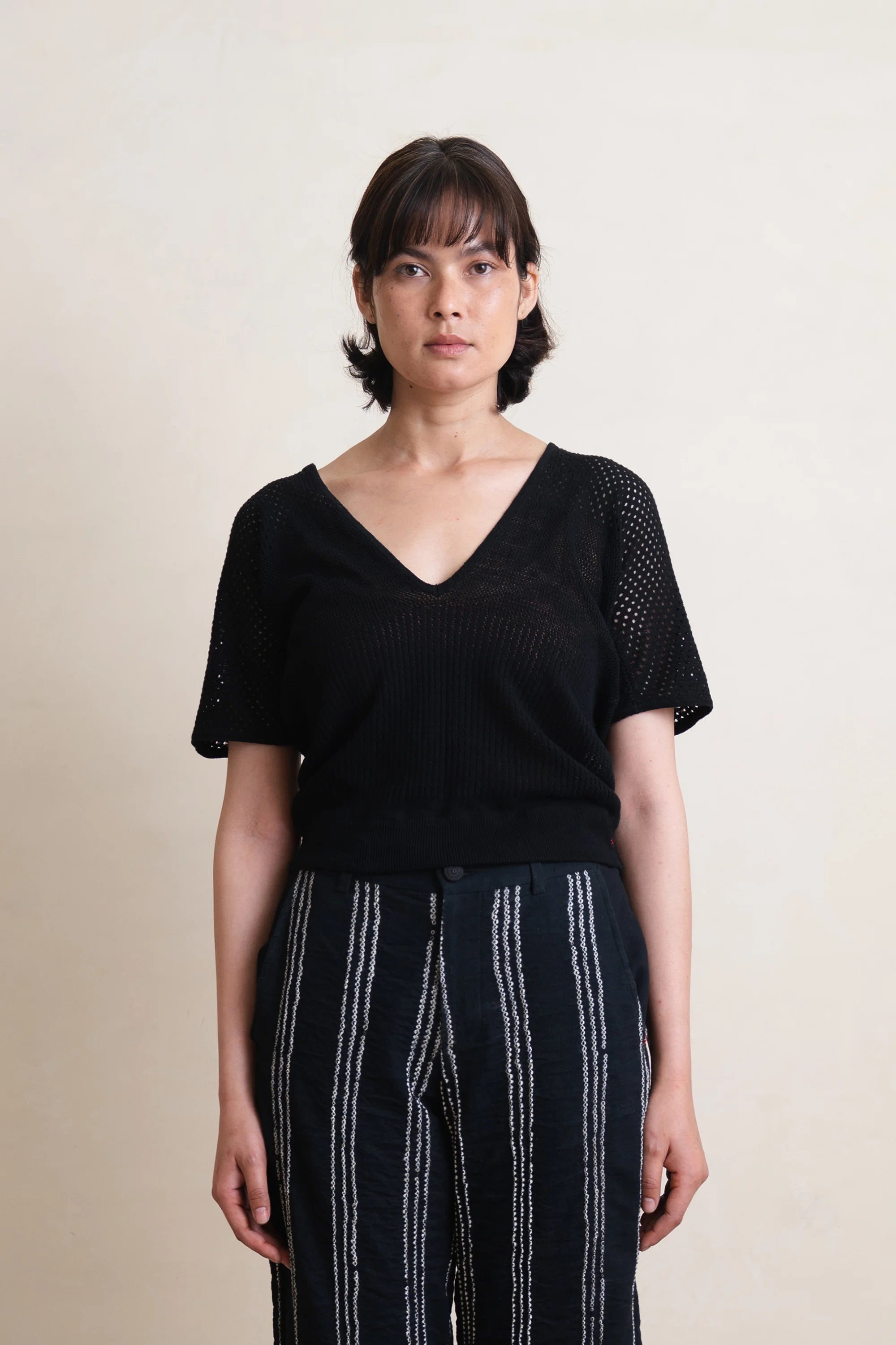 Gege Plunge Neck T-Shirt