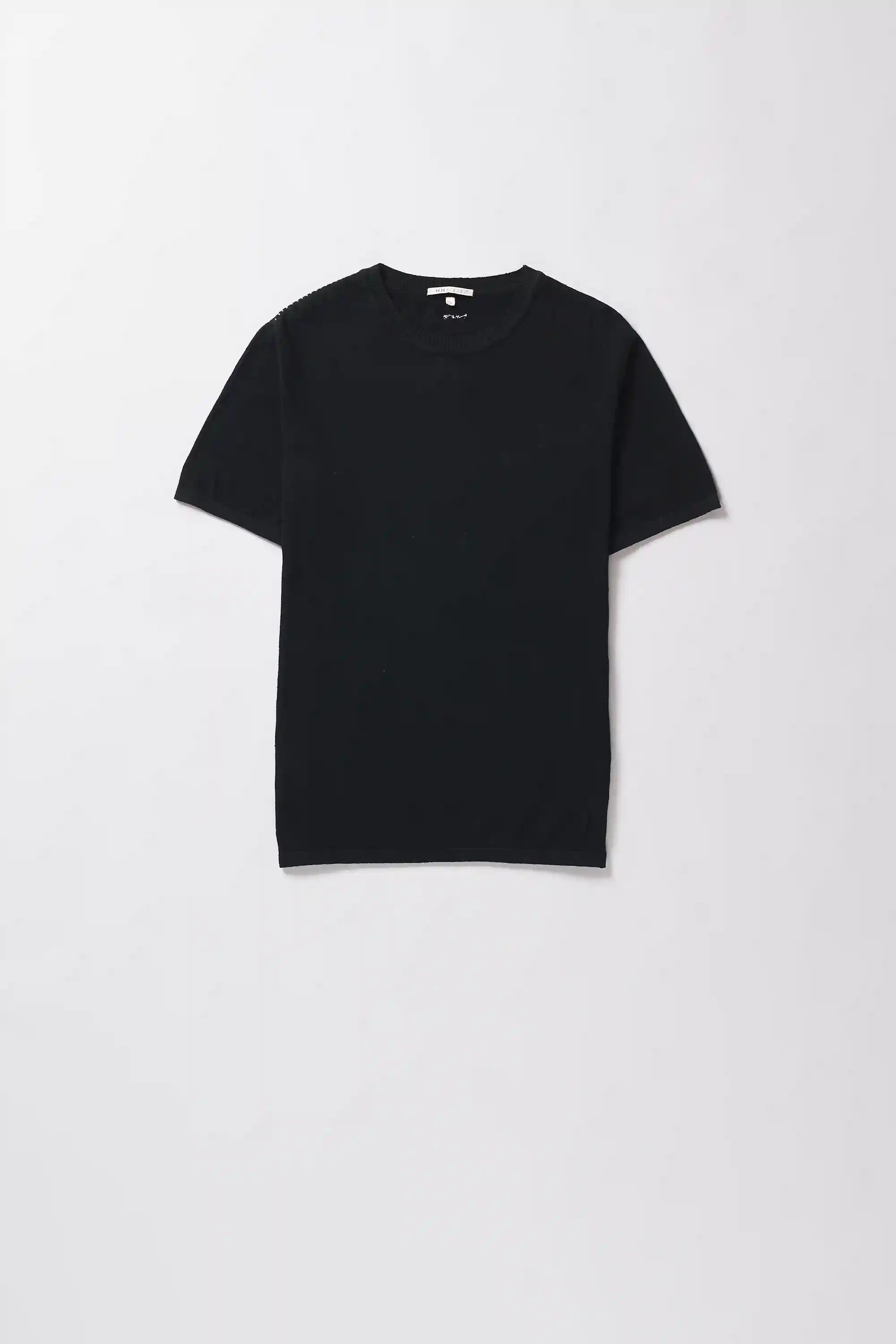 Black Knitted T-Shirt