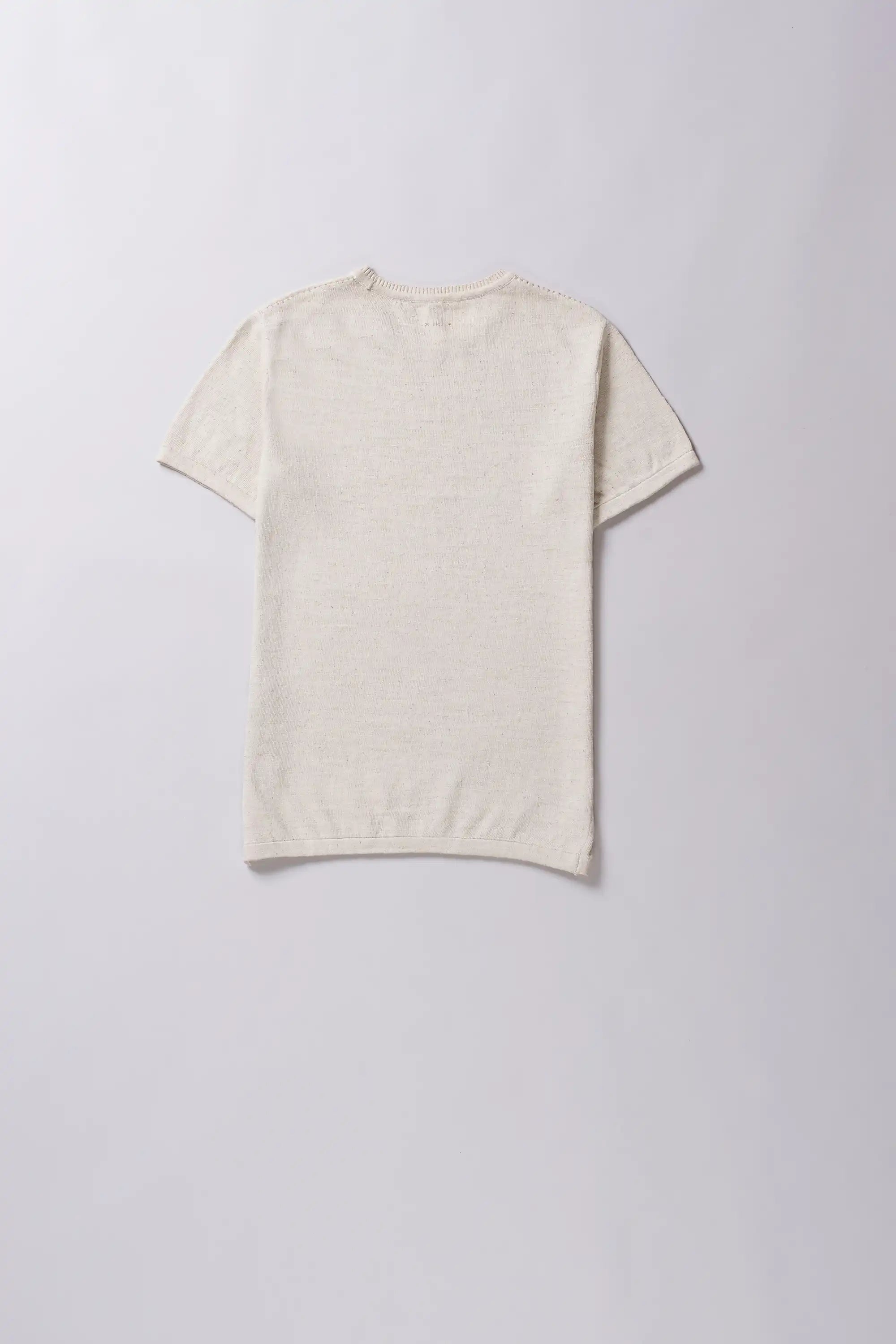Back image of a cotton ecru t-shirt
