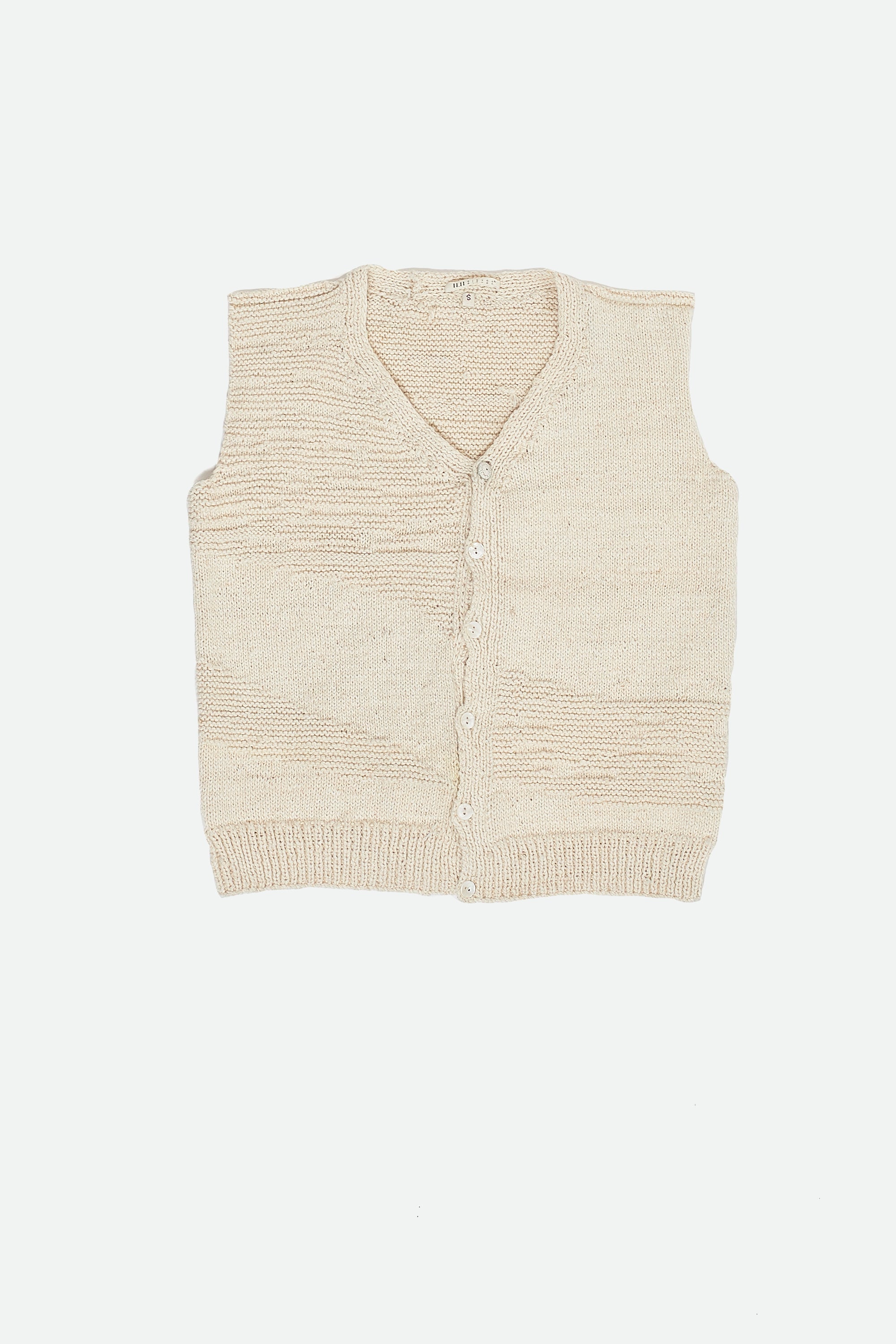 Off-White Hand Knit Textured Cardigan