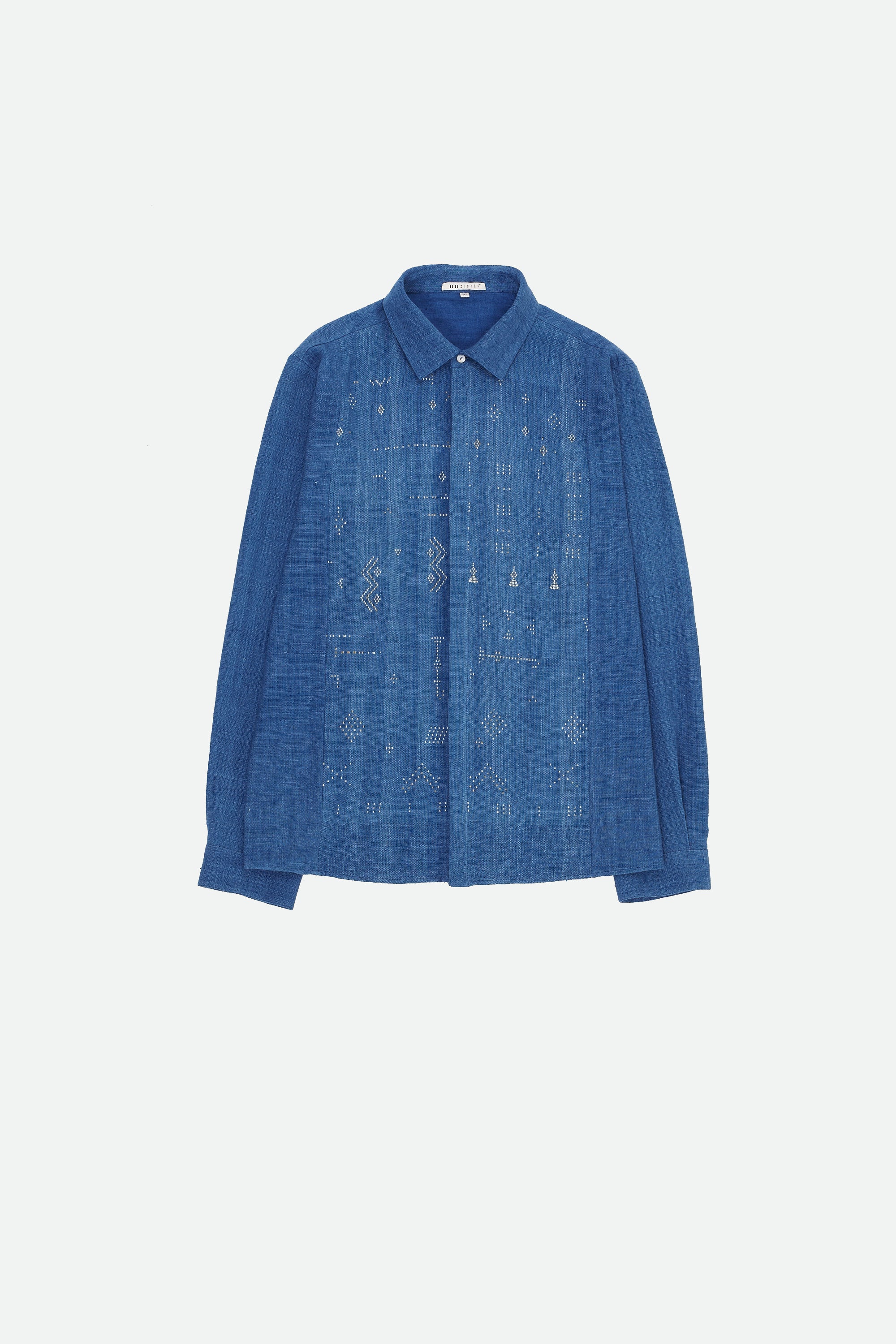 INDIGO ORGANIC COTTON SHIRT IN TANGALIYA WEAVE