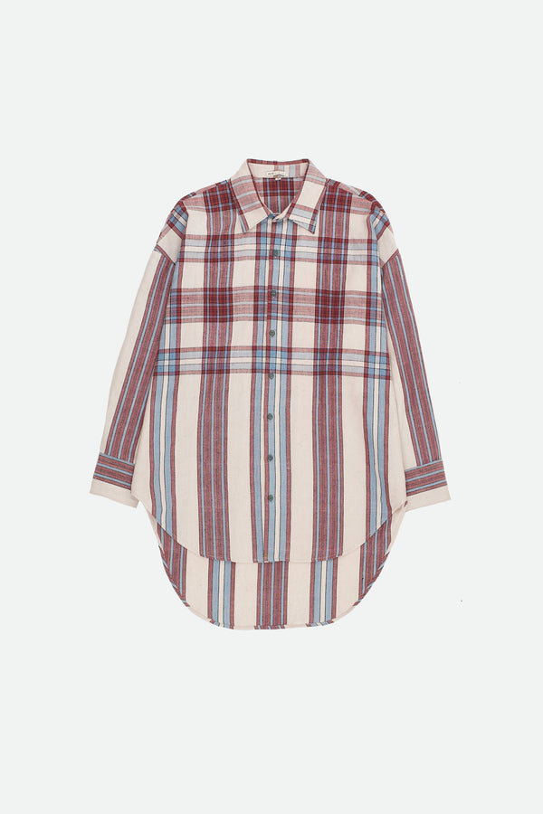 MULTI-COLOUR YARN DYED OVERSIZED SHIRT