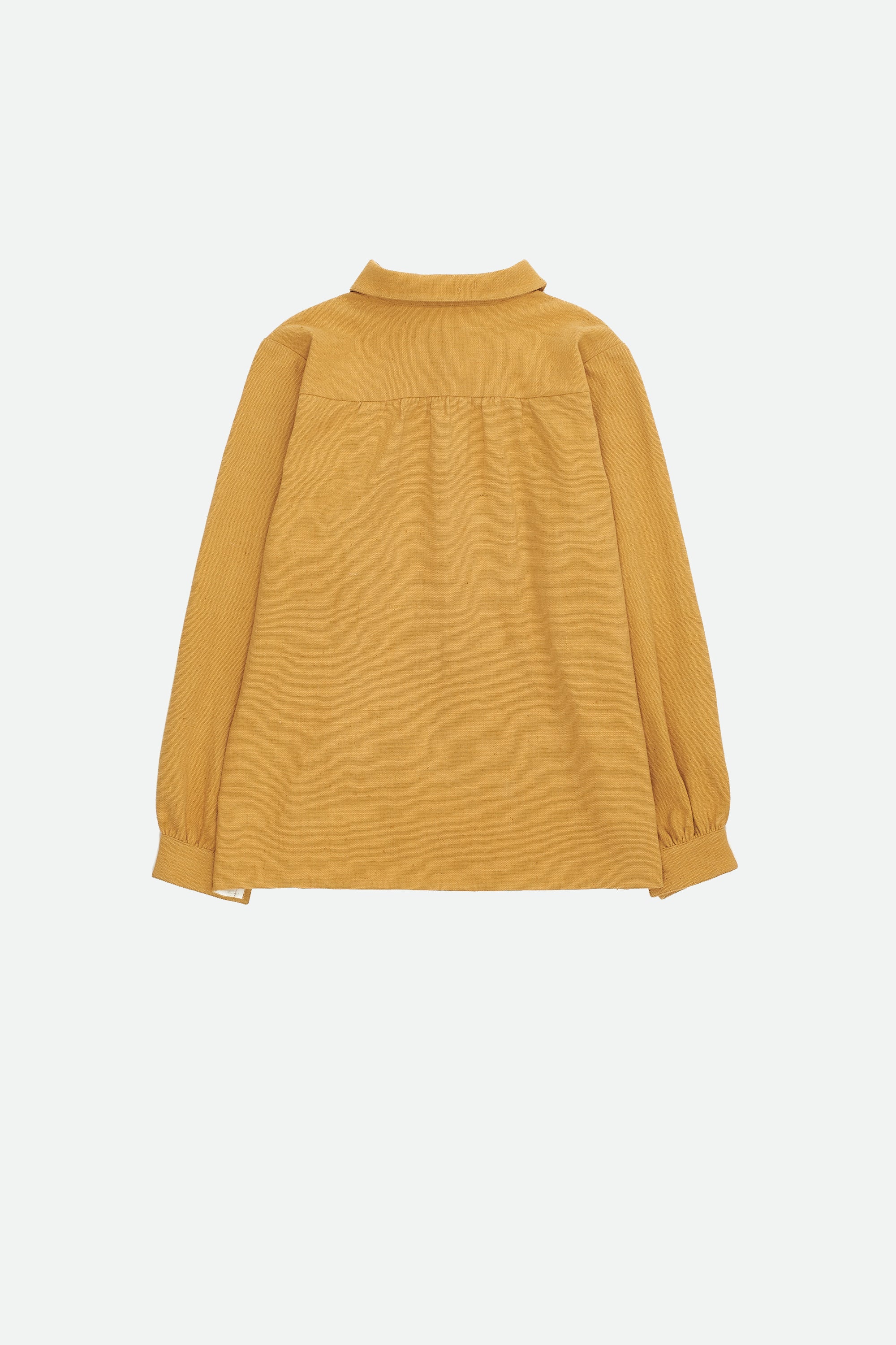 MUSTARD YELLOW SOLID STATEMENT SHIRT