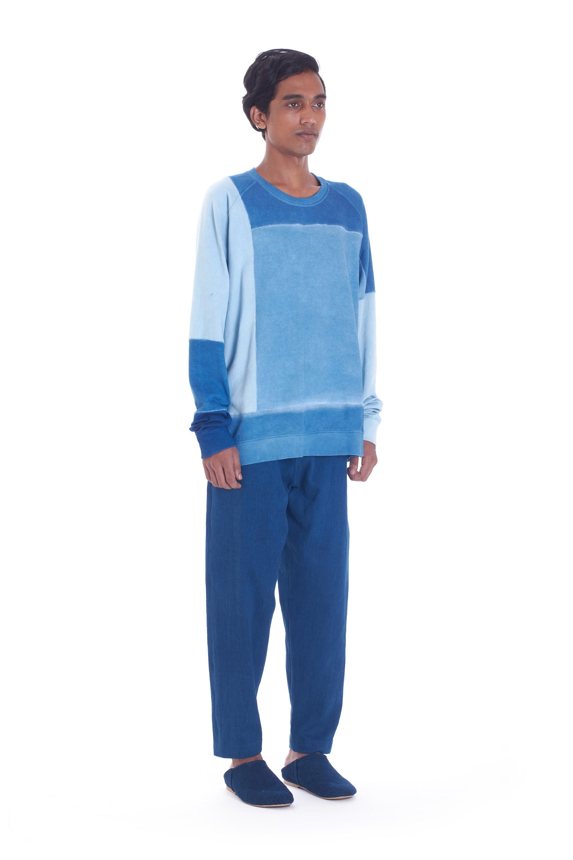PATCHWORK ORGANIC COTTON SWEATSHIRT