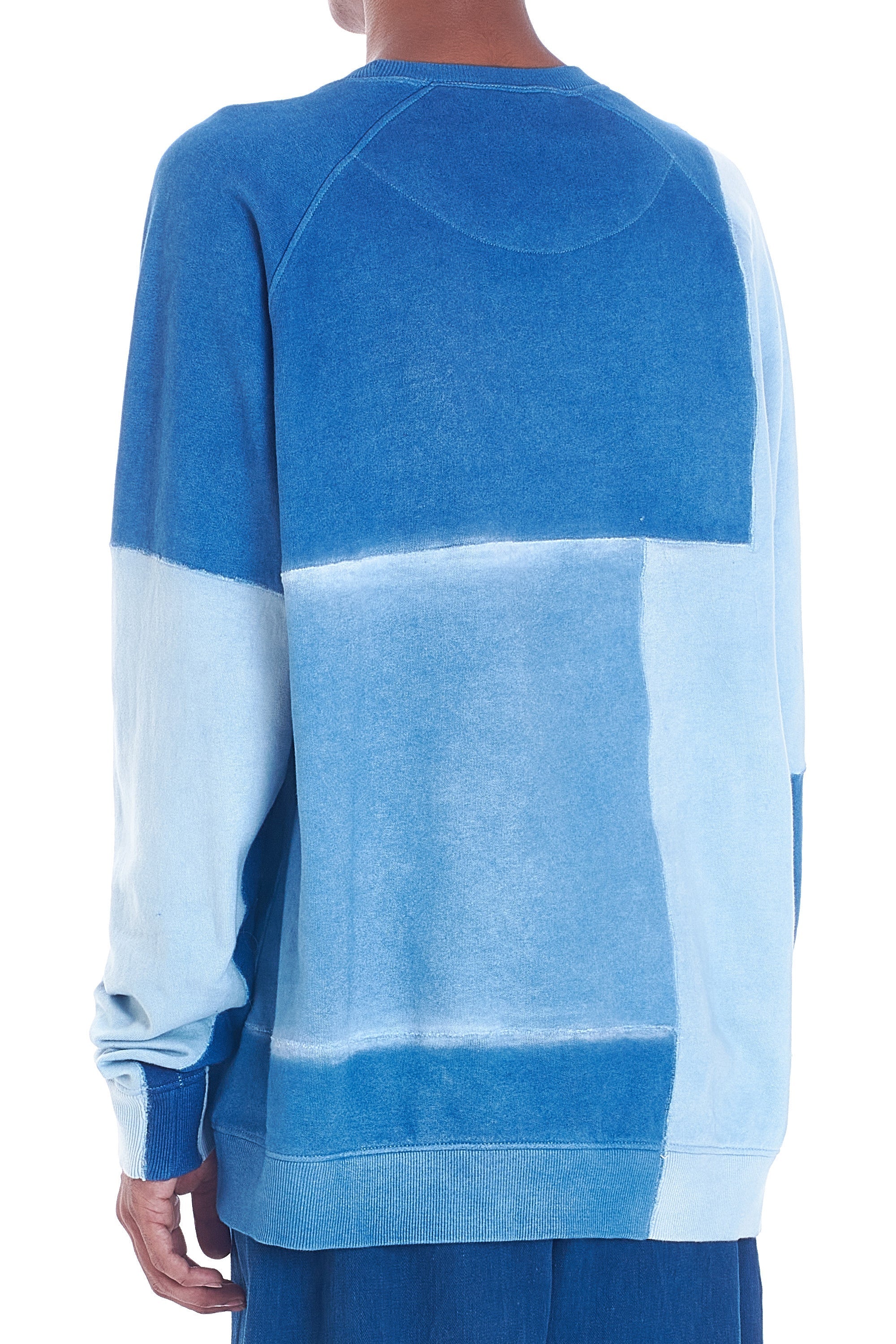 PATCHWORK ORGANIC COTTON SWEATSHIRT
