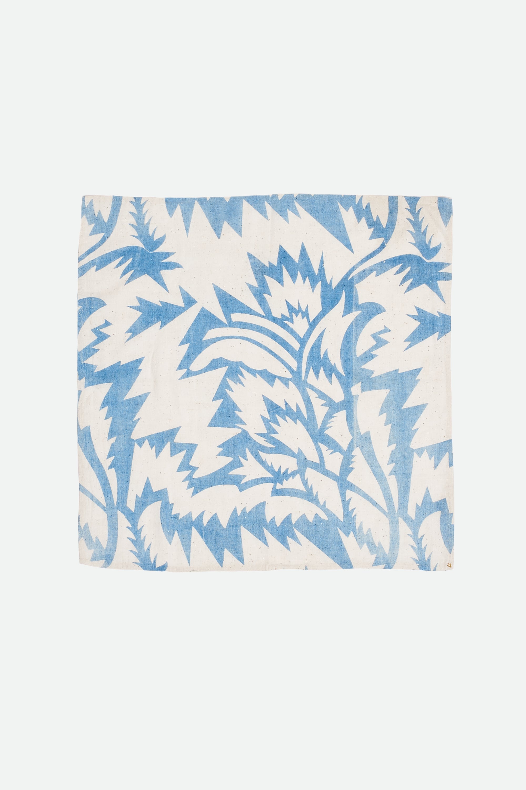 LIGHT INDIGO COTTON SCREEN PRINTED POCKET SQUARE