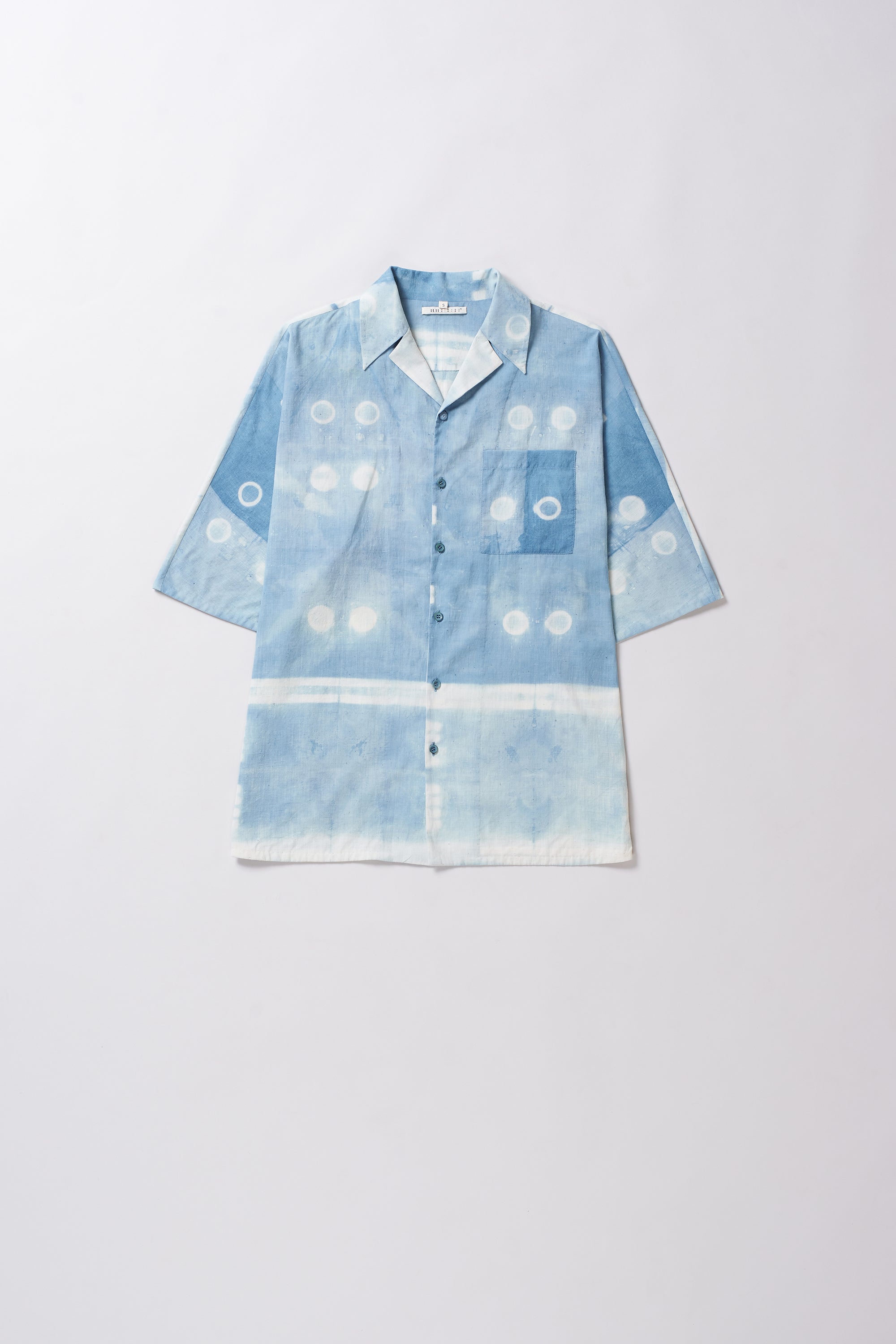 Blue patterned shirt