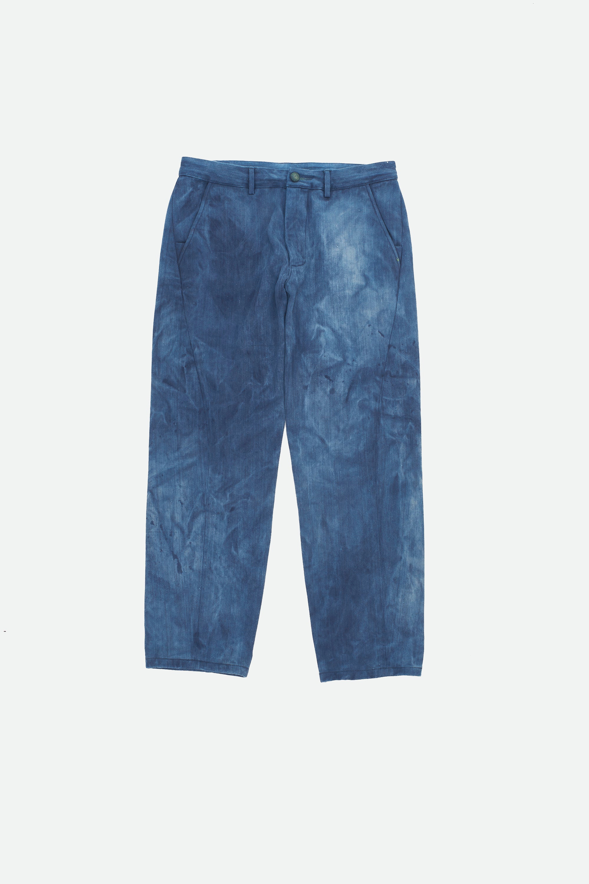 ENGINEERED HAND-WOVEN SELVEDGE DENIM INDIGO TROUSERS