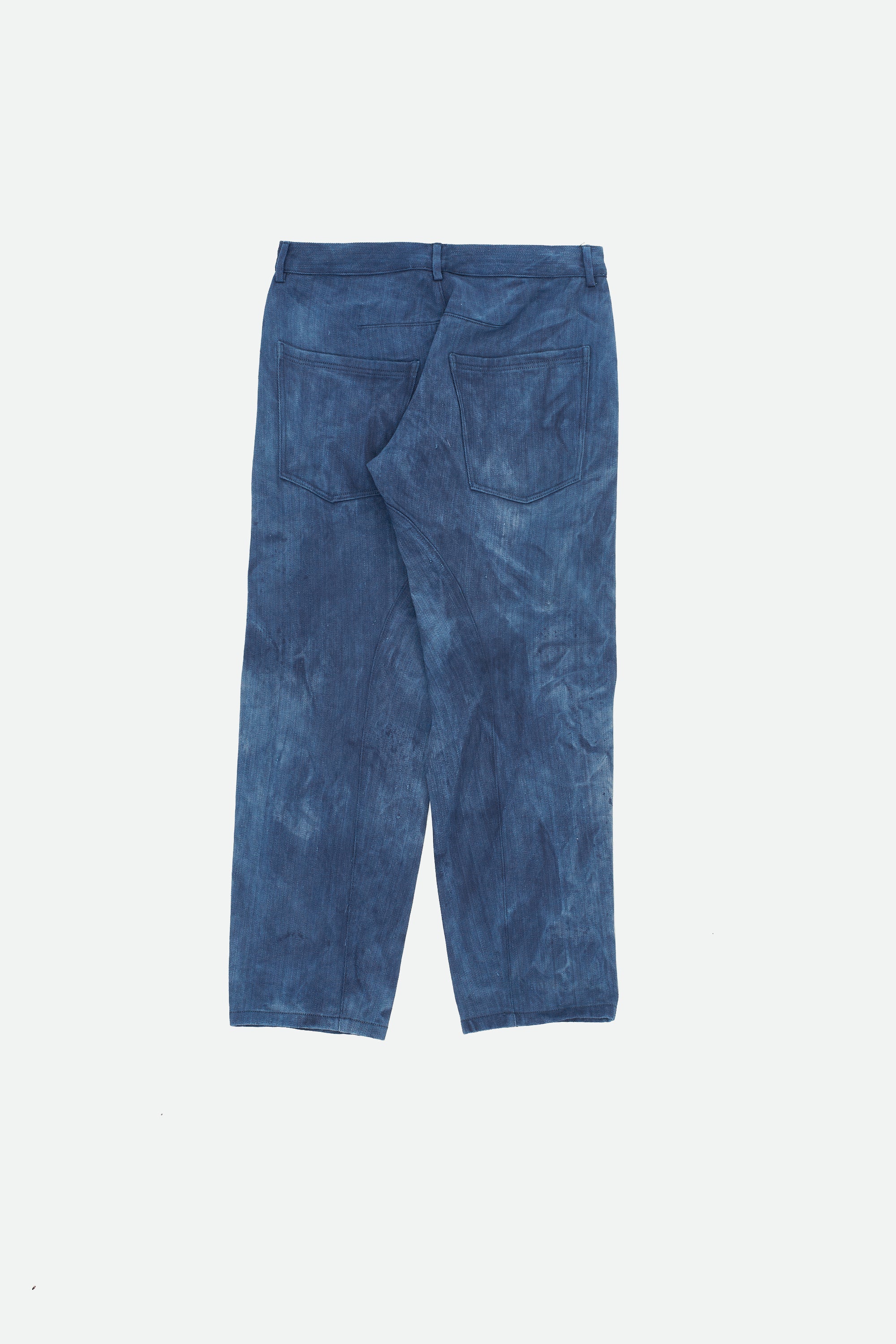 ENGINEERED HAND-WOVEN SELVEDGE DENIM INDIGO TROUSERS