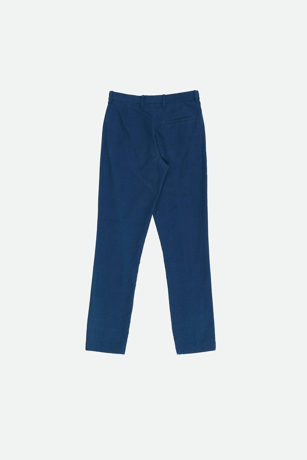 INDIGO TAPERED COTTON TROUSER