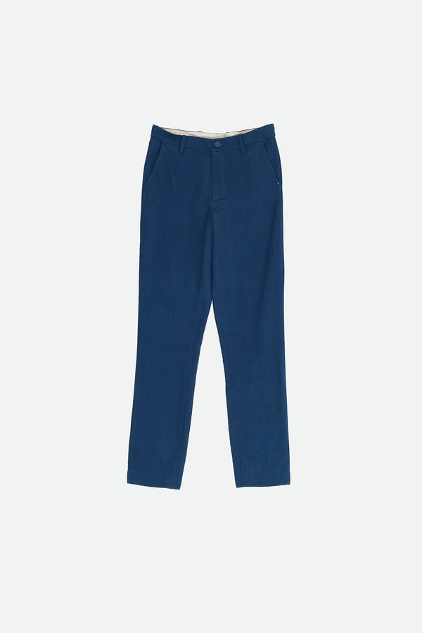 INDIGO TAPERED COTTON TROUSER