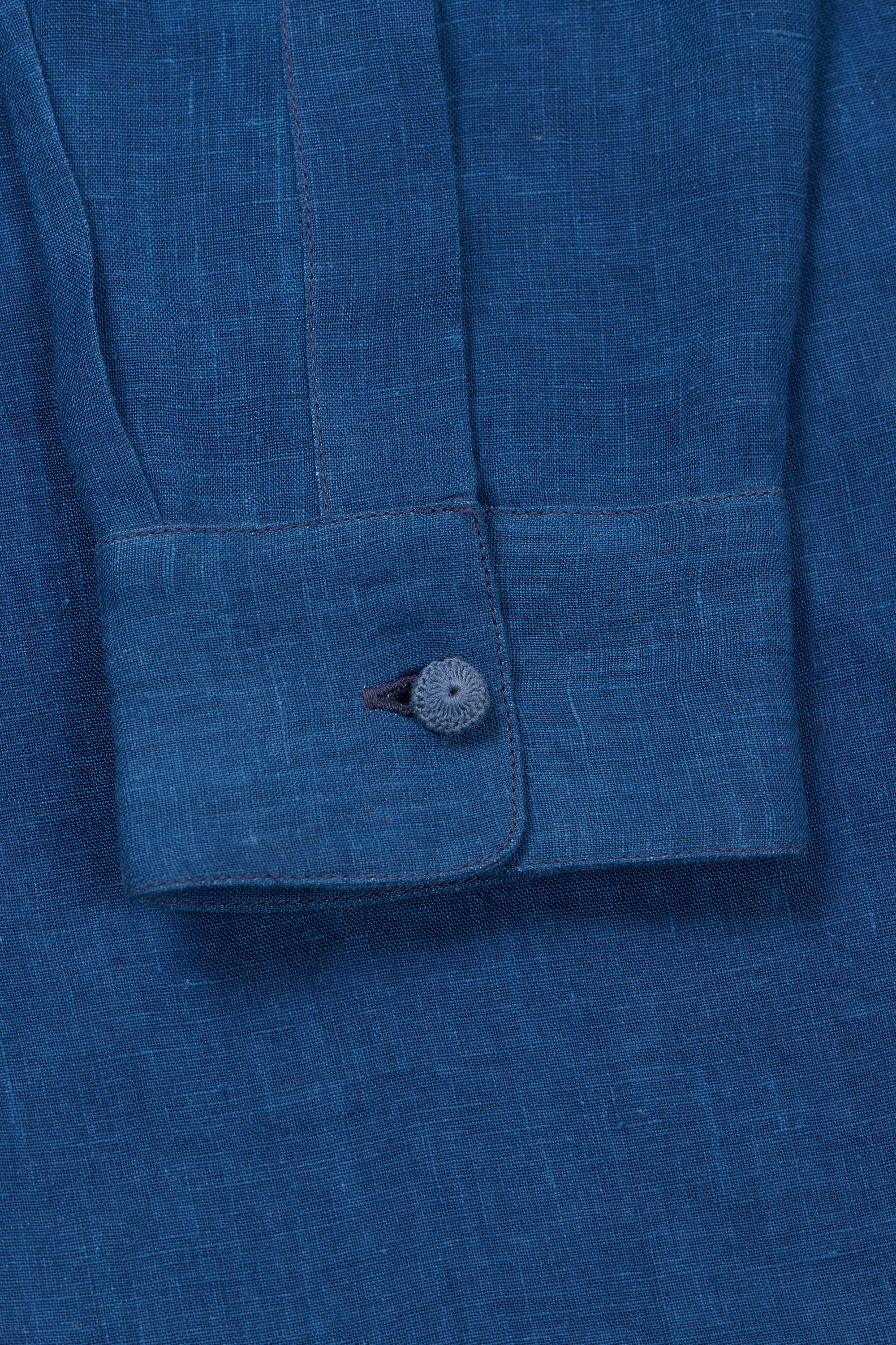 INDIGO LINEN MENS SHIRT