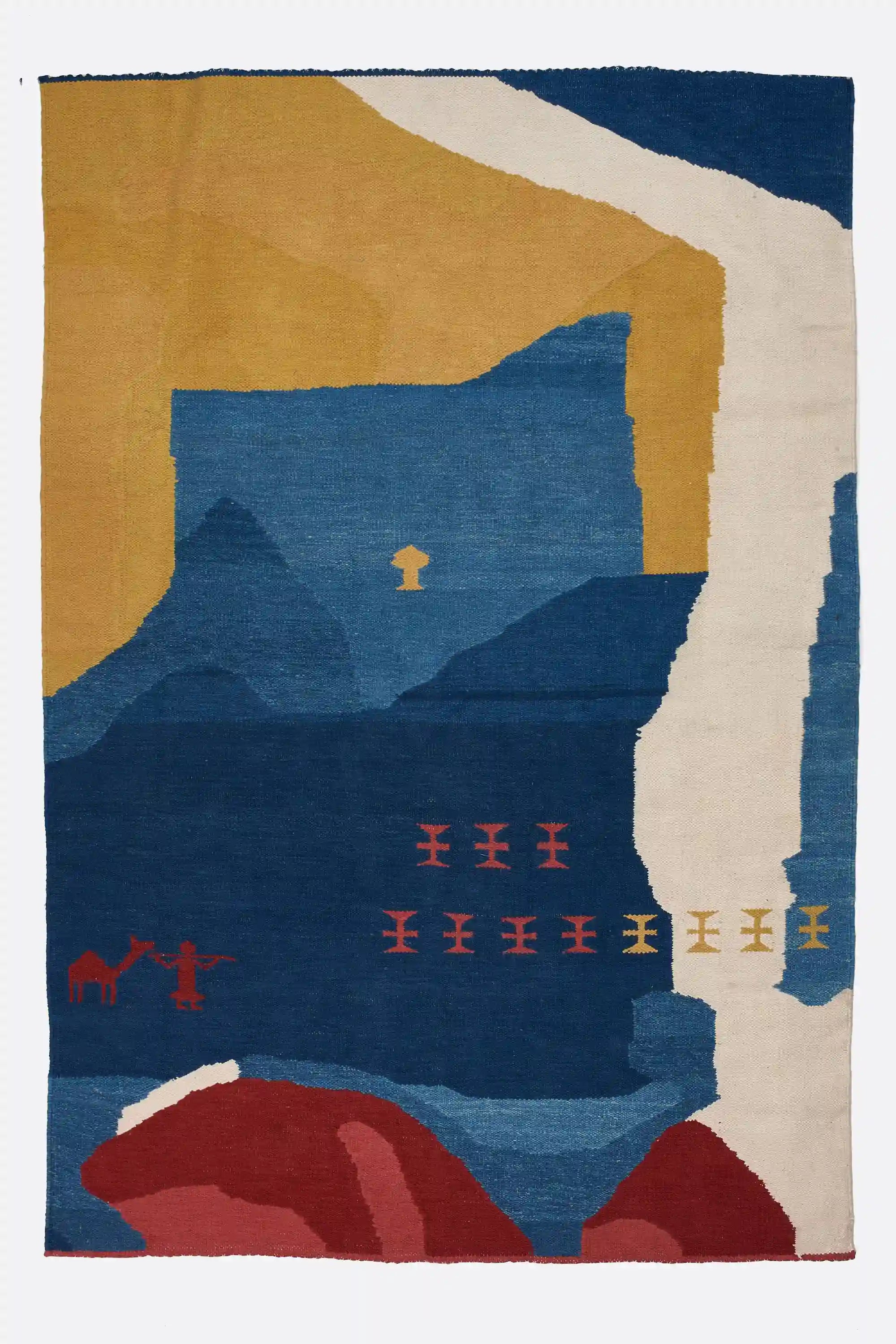 Multi colour crafted rug