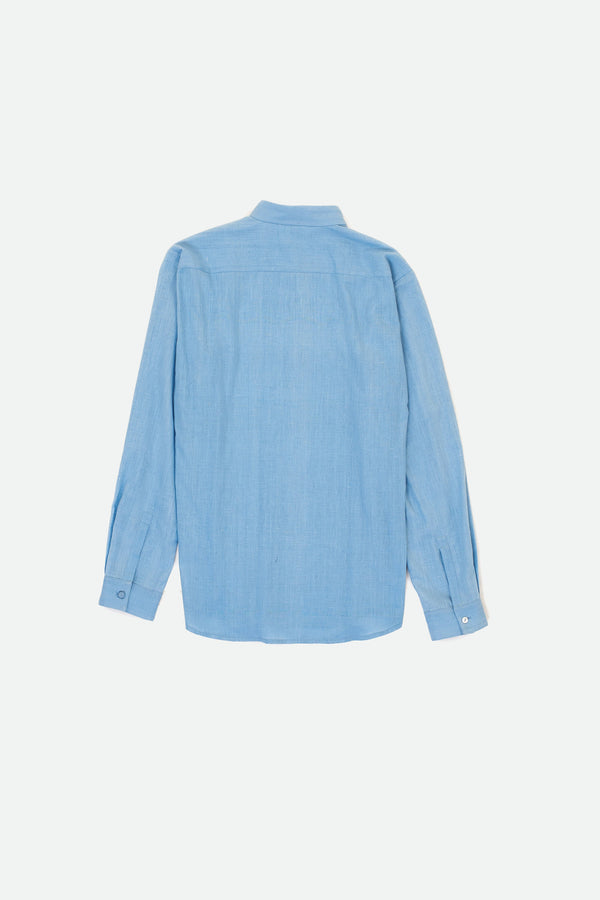 LIGHT INDIGO SPREAD COLLAR SHIRT