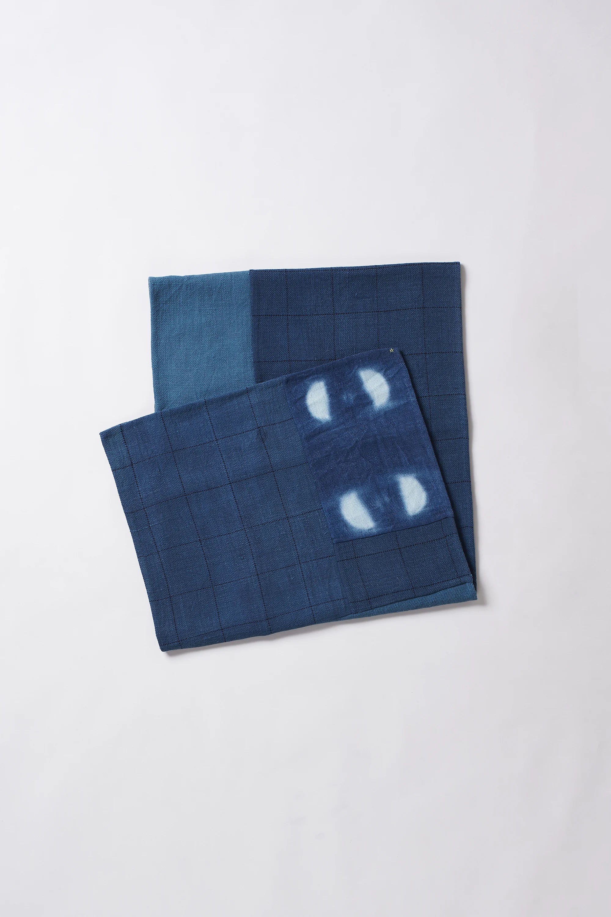 Rectangular Patchwork Scarf in Wool