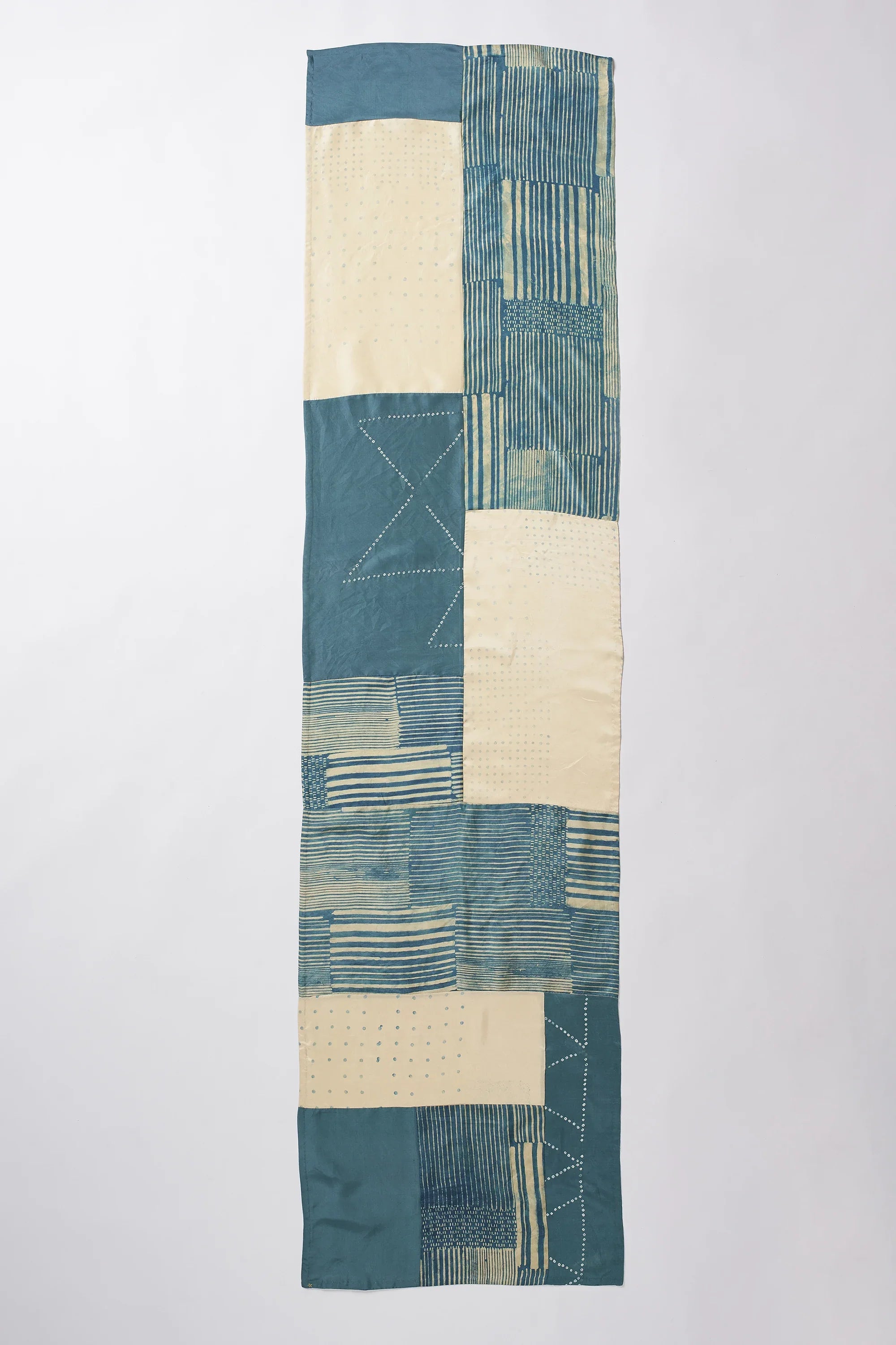 Silk Patchwork Rectangular Scarf