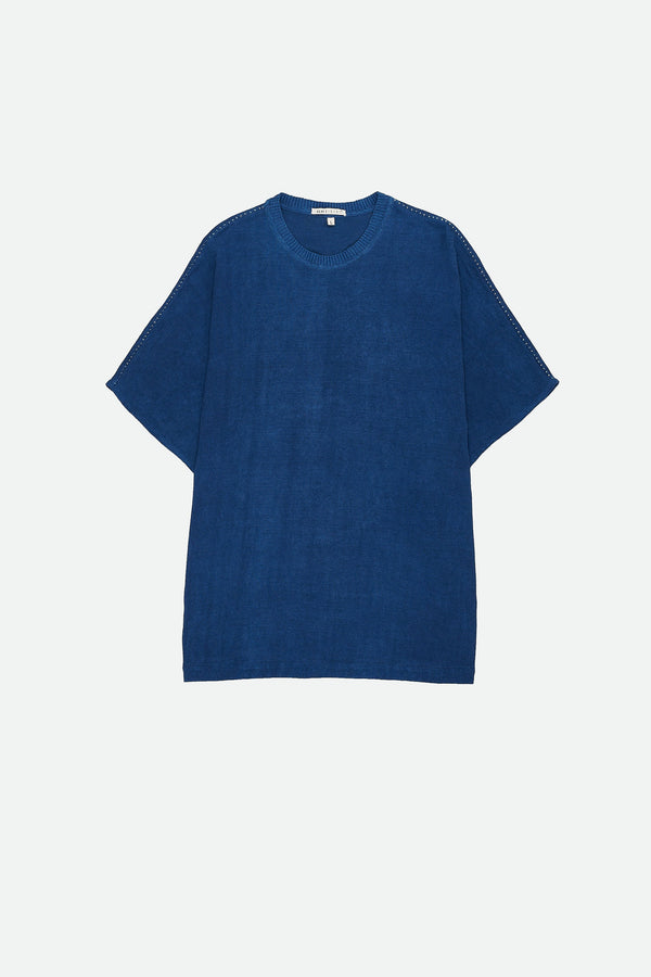 MEDIUM INDIGO RELAXED FIT COTTON T-SHIRT