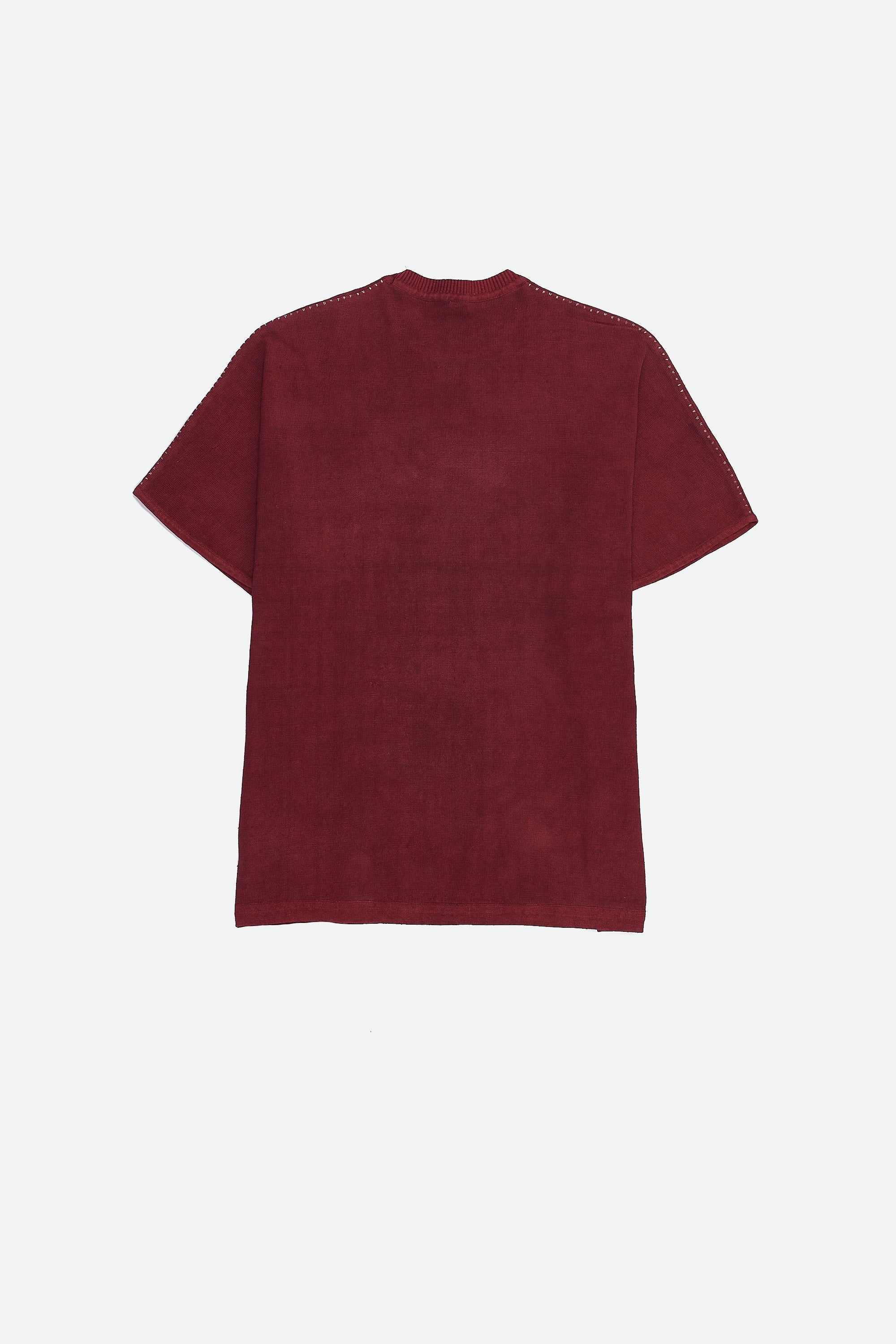 CRIMSON PINK COTTON RELAXED FIT T-SHIRT