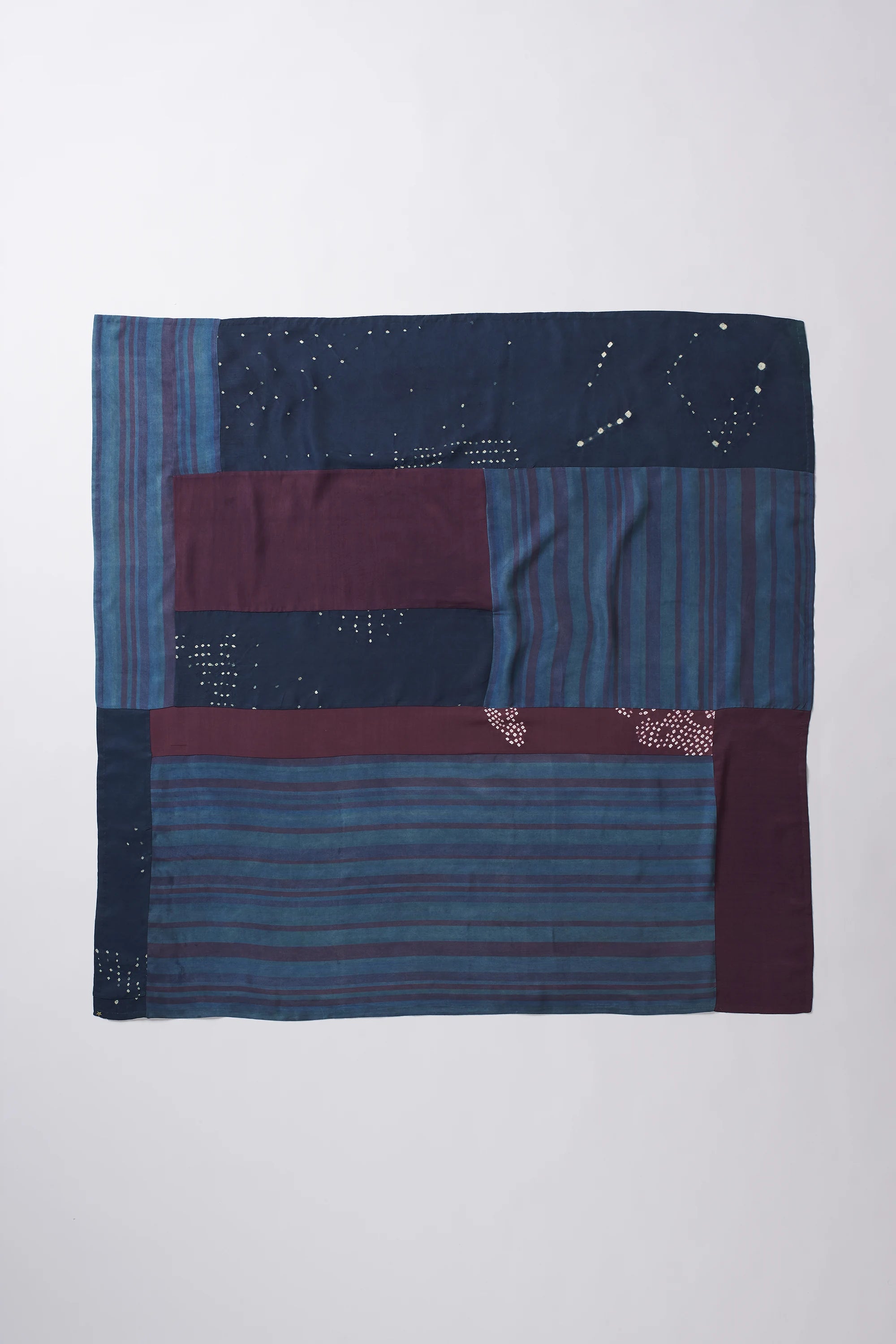 Silk Patchwork Square Scarf