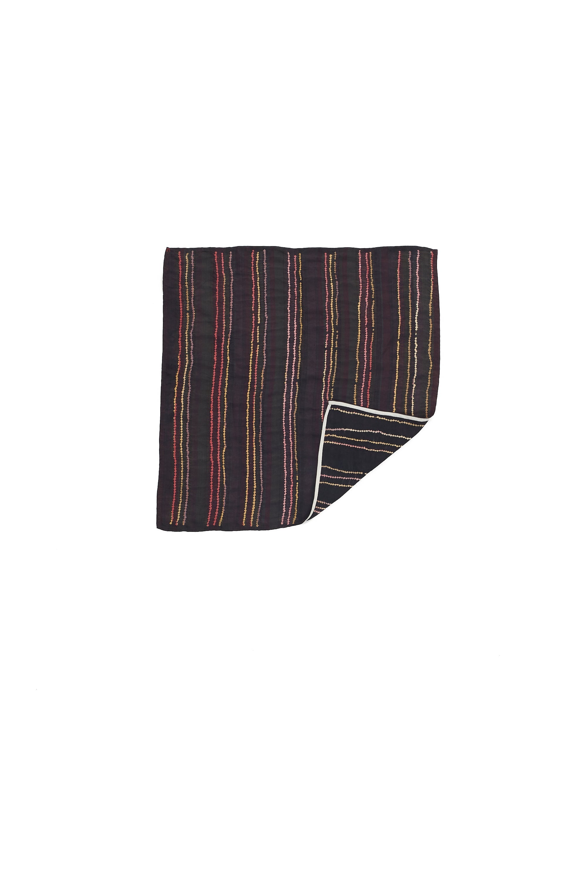 BLACK BANDHANI SMALL SCARF