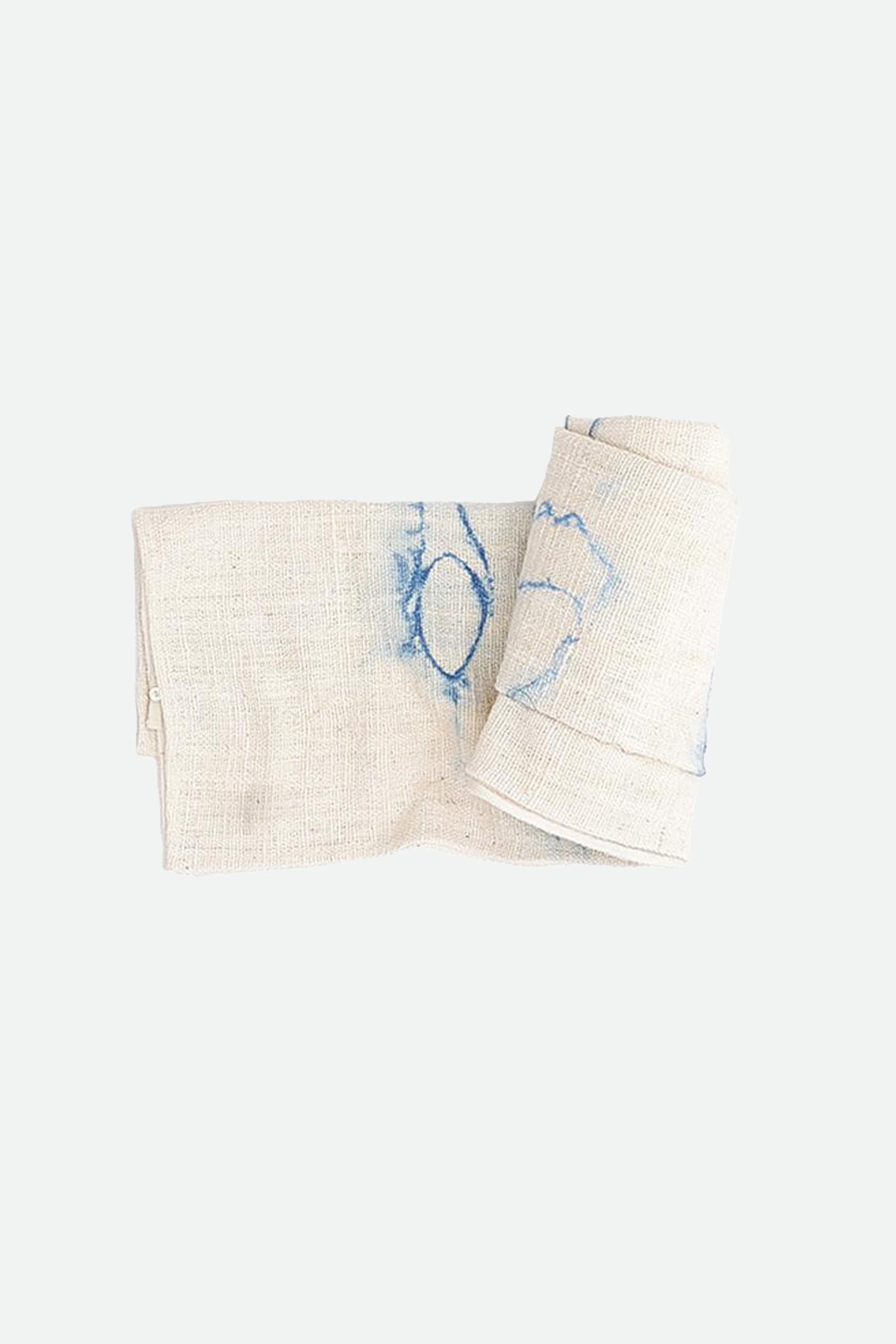 ORGANIC COTTON TOWEL WITH SHIBORI