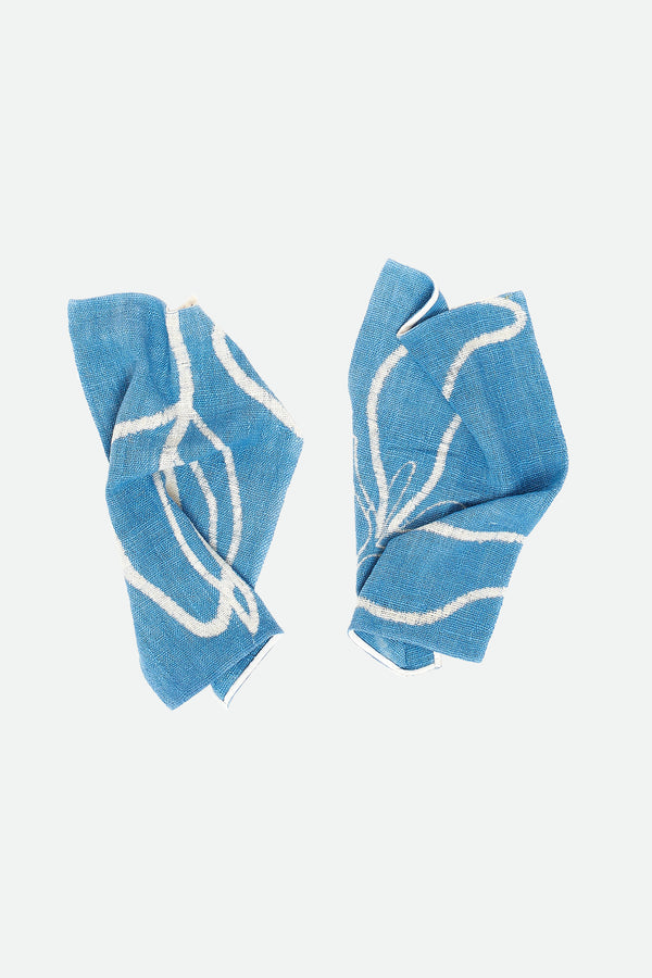 Indigo Hand Painted Towel Small