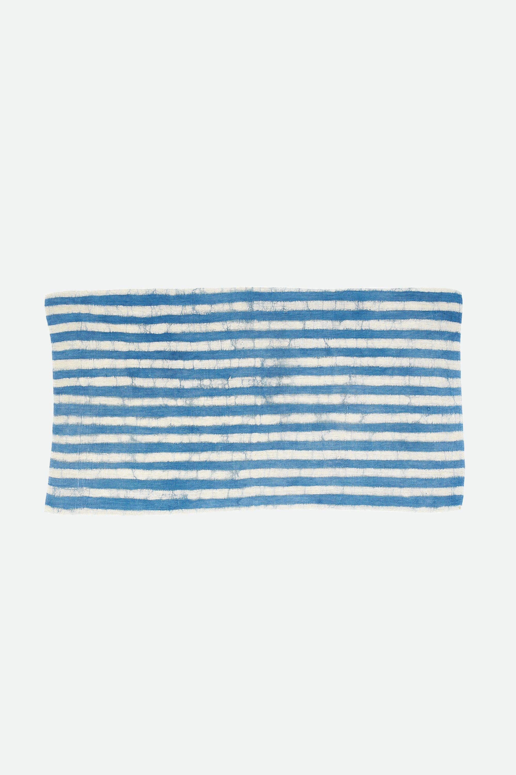 INDIGO STRIPE TOWEL HANDSPUN ORGANIC COTTON