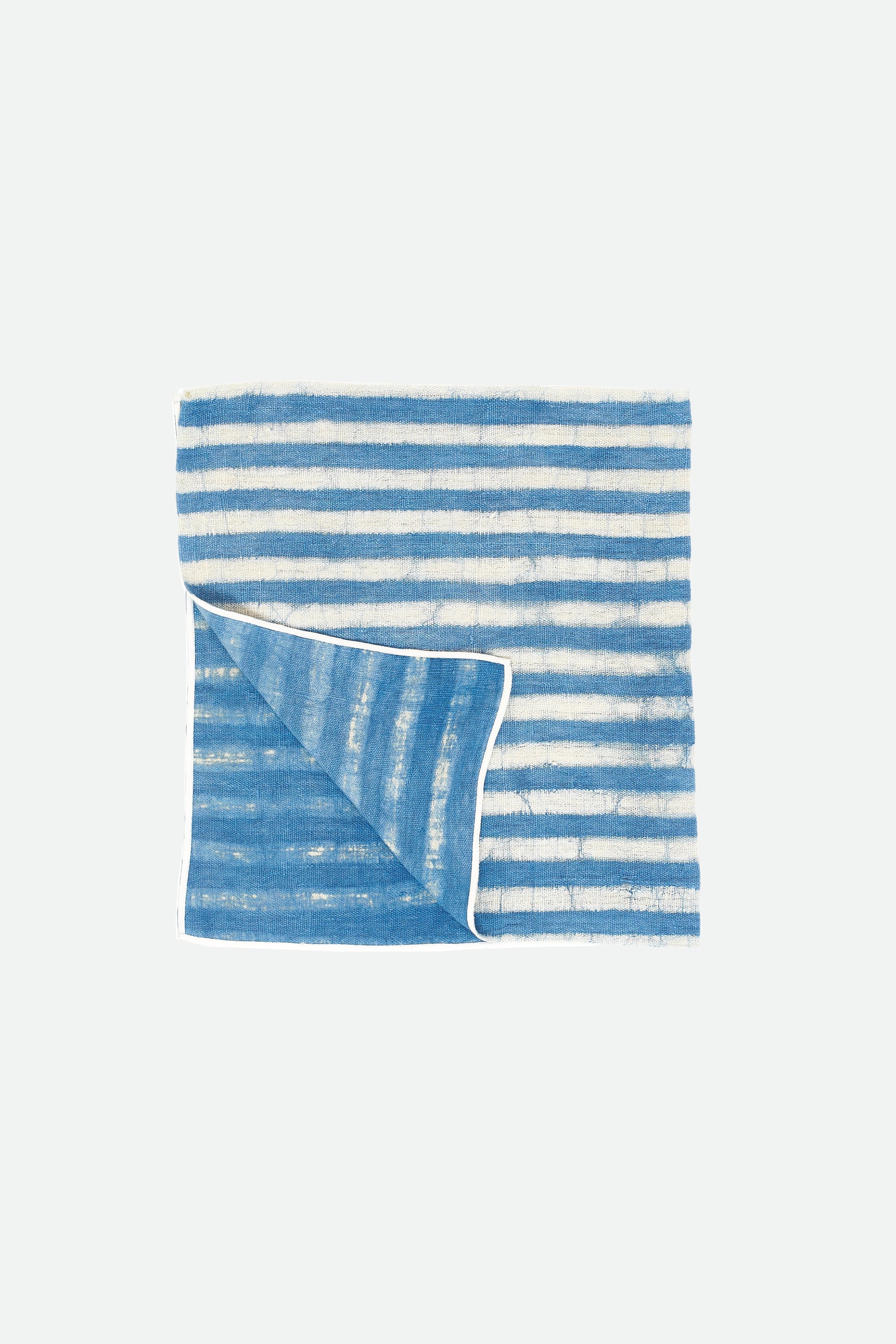 INDIGO STRIPE TOWEL HANDSPUN ORGANIC COTTON