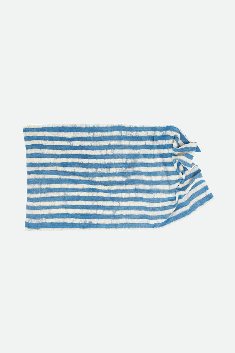 Indigo Stripe Towel Handspun Organic Cotton