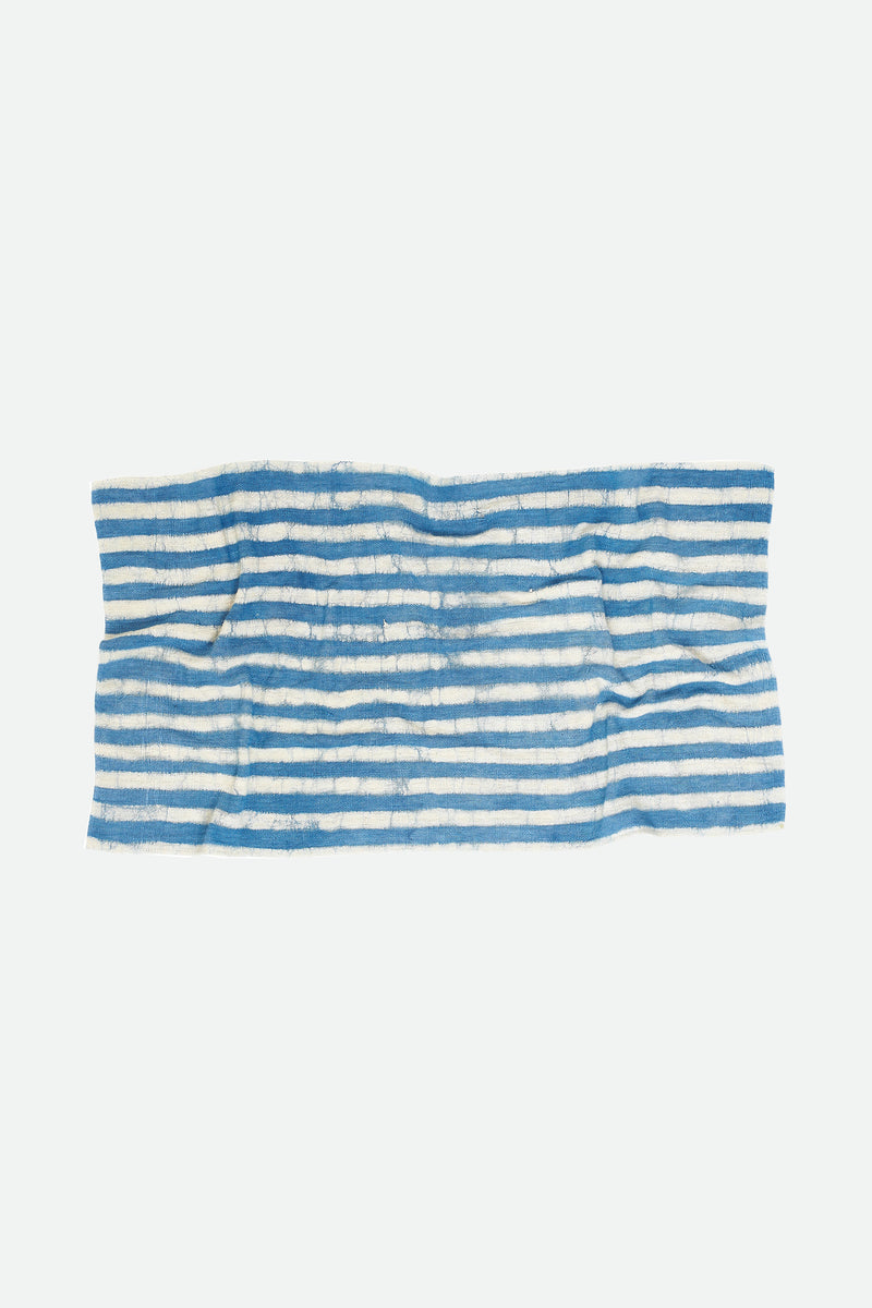 Indigo Stripe Towel Handspun Organic Cotton