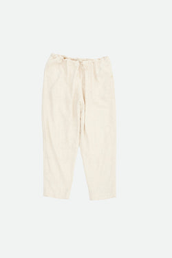 UNDYED ORGANIC COTTON DRAWSTRING TAPERED PANTS