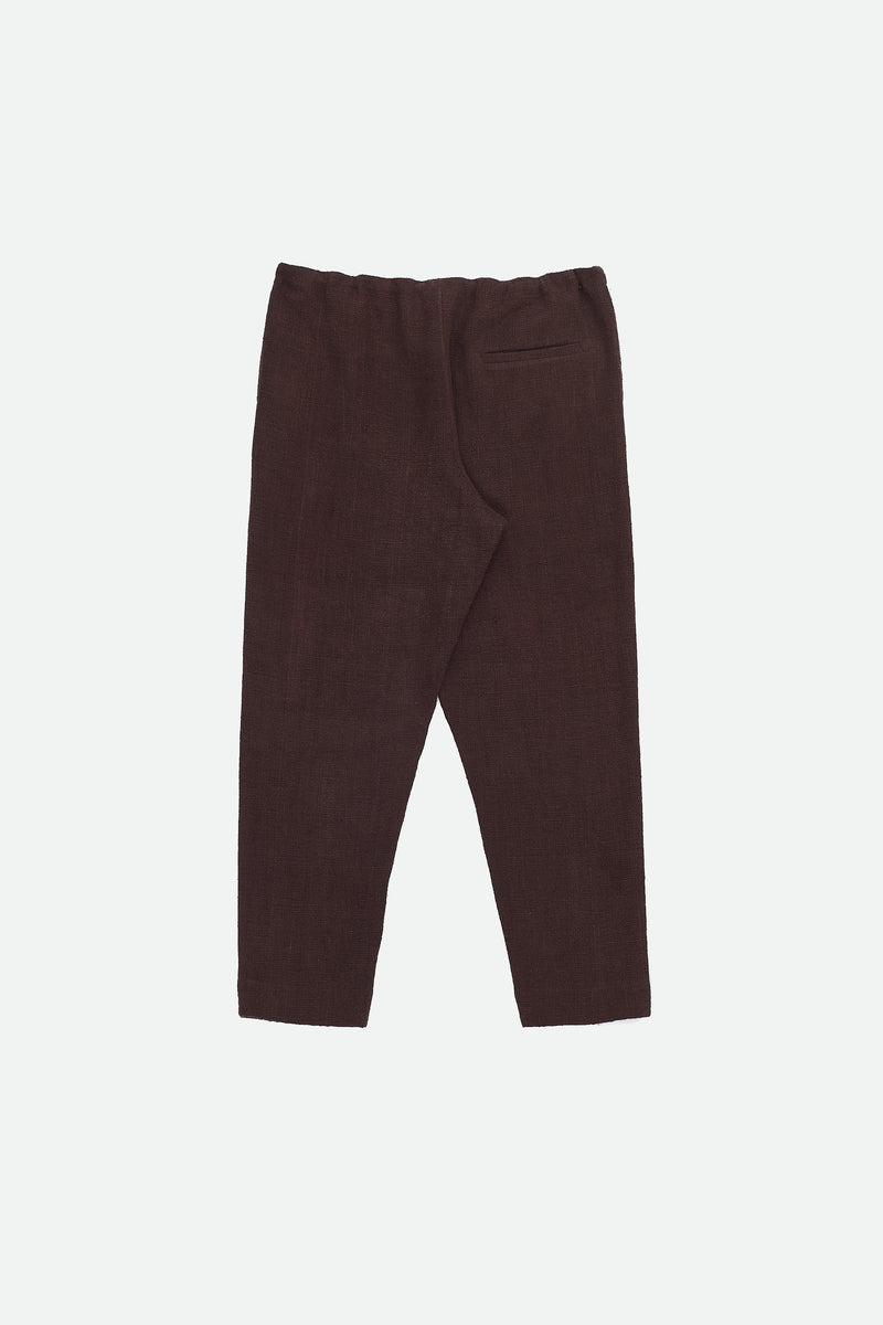 BURNT UMBER HANDSPUN STRING UNISEX PANT