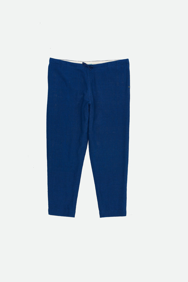 INDIGO ORGANIC COTTON DRAWSTRING PANTS