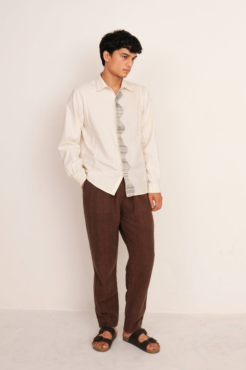 BURNT UMBER HANDSPUN STRING UNISEX PANT