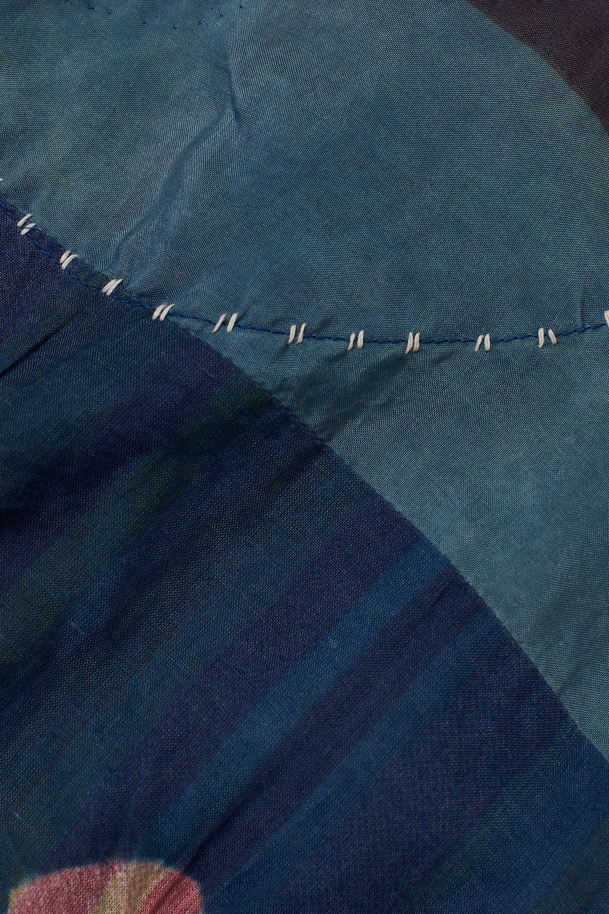 MEDIUM INDIGO COTTON SILK WOMEN DRESS