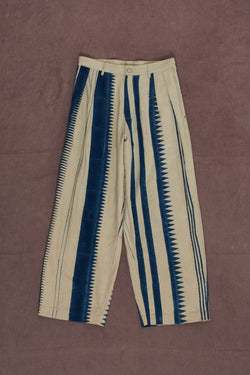 Off-White Block Printed Fine Cotton Pants