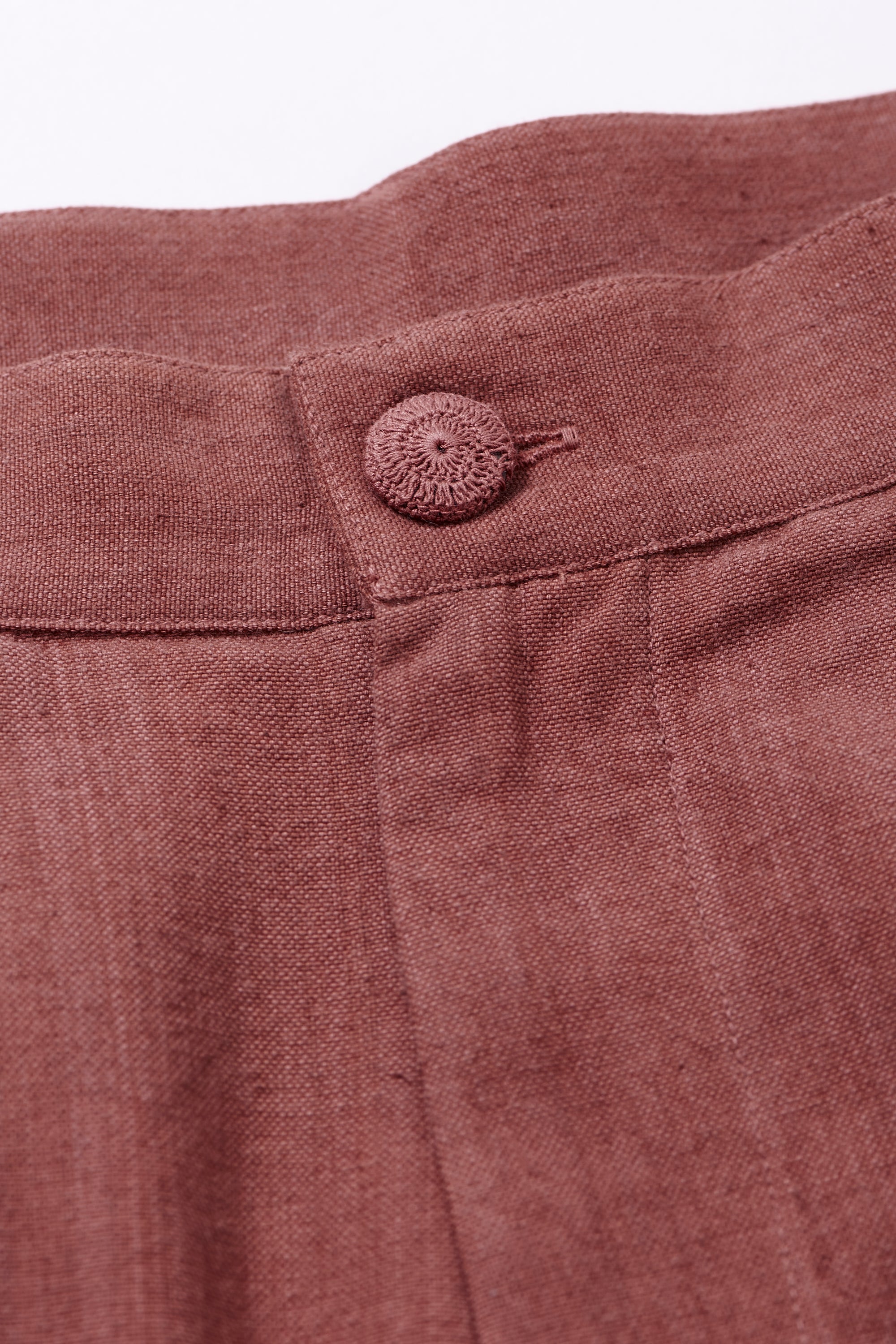ROGUE PINK PLEATED COTTON TROUSERS