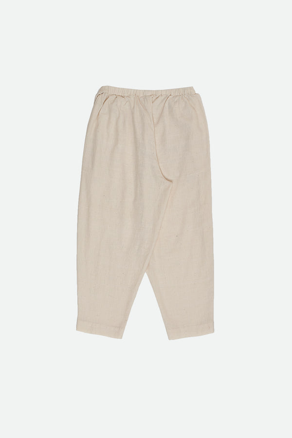 UNBLEACHED ELASTIC ORGANIC COTTON PANTS