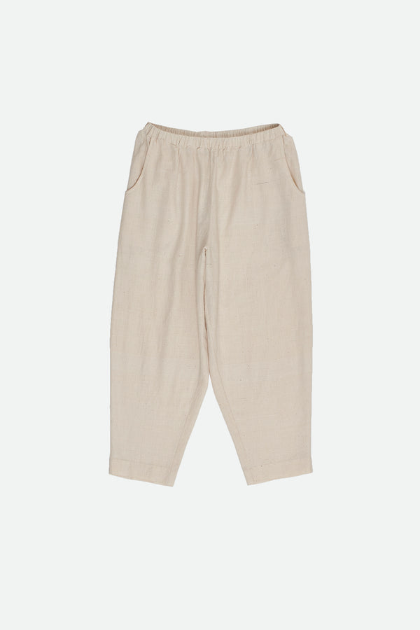 UNBLEACHED ELASTIC ORGANIC COTTON PANTS