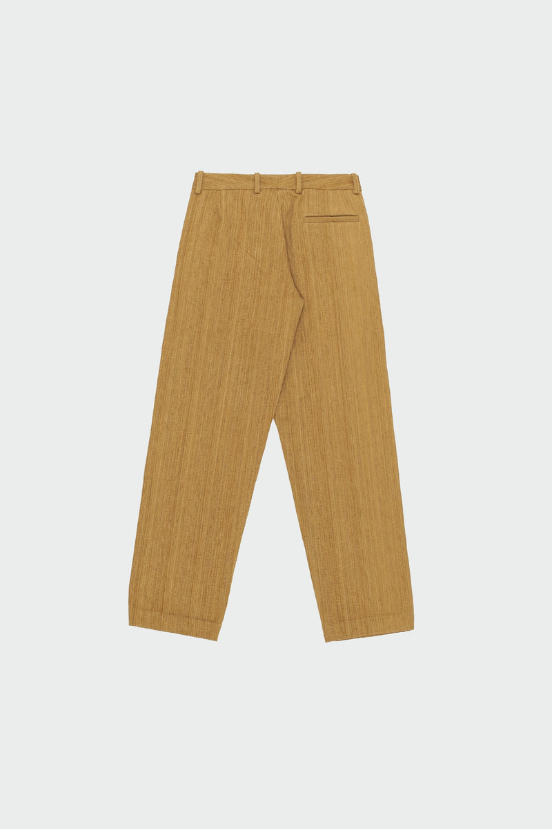 FLAXEN  YELLOW UNISEX HANDSPUN SELVEDGE DENIM TROUSERS